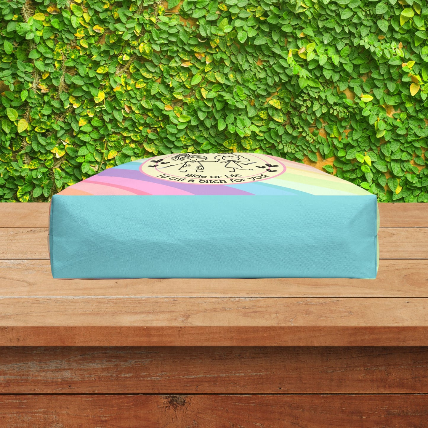 Besties “I’d Cut a Bitch for You”  XL Tote Bag | Oversized  Carry-All | Carry-All Weekender Beach Tote | 💖 Personalize It