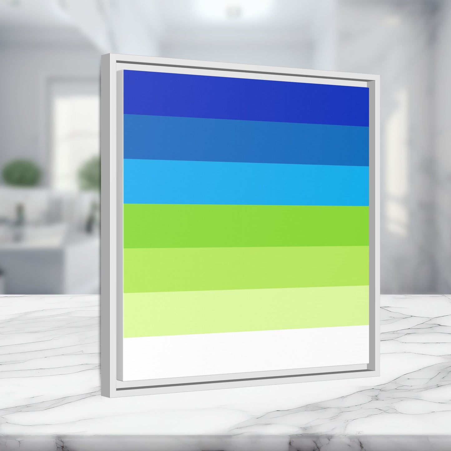 Modern Framed Geometric Canvas Art | Bold Color Meets Clean Framing