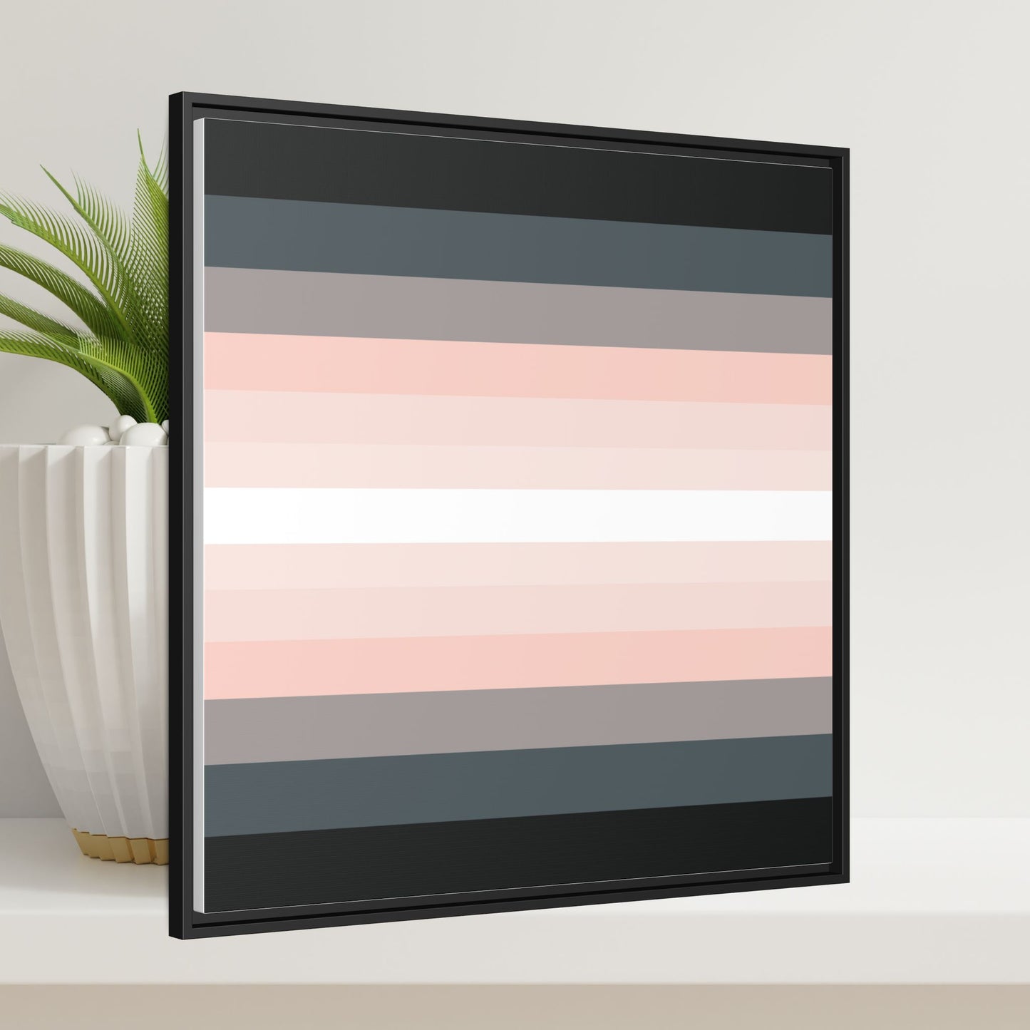 Modern Framed Geometric Canvas Art | Bold Color Meets Clean Framing