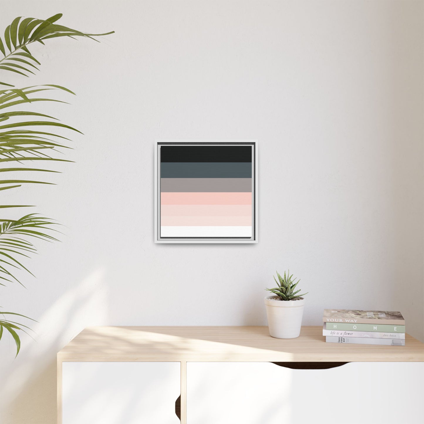 Modern Framed Geometric Canvas Art | Bold Color Meets Clean Framing