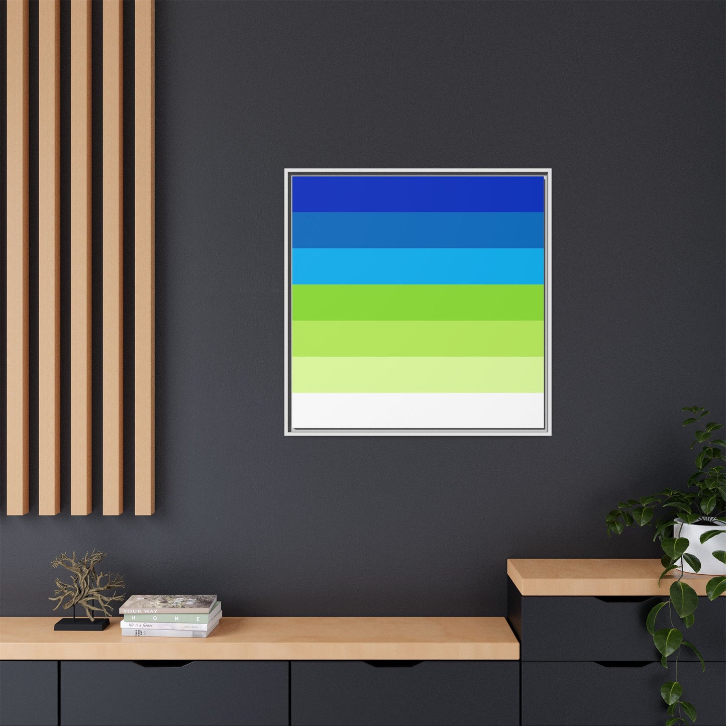 Modern Framed Geometric Canvas Art | Bold Color Meets Clean Framing