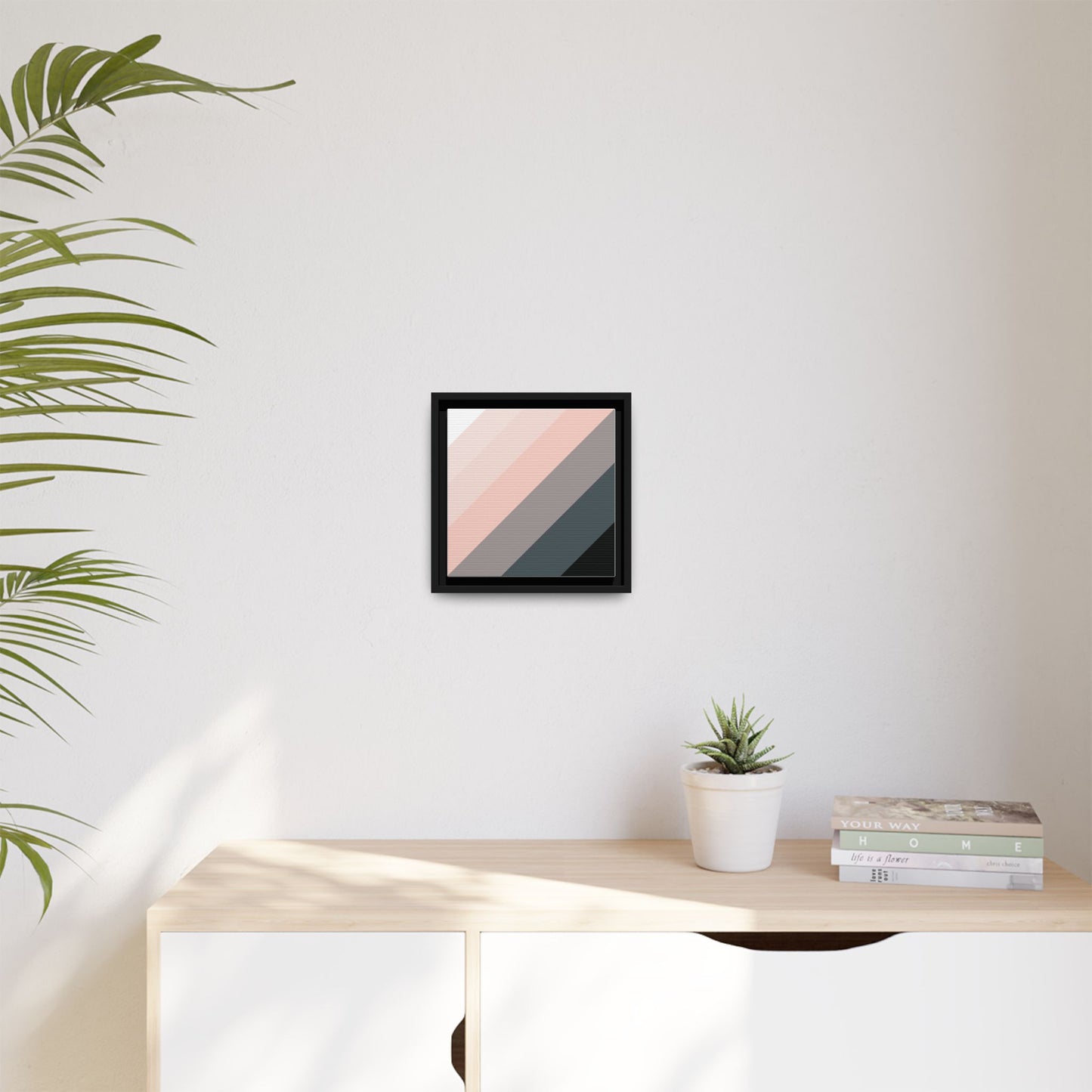 Modern Framed Geometric Canvas Art | Bold Color Meets Clean Framing
