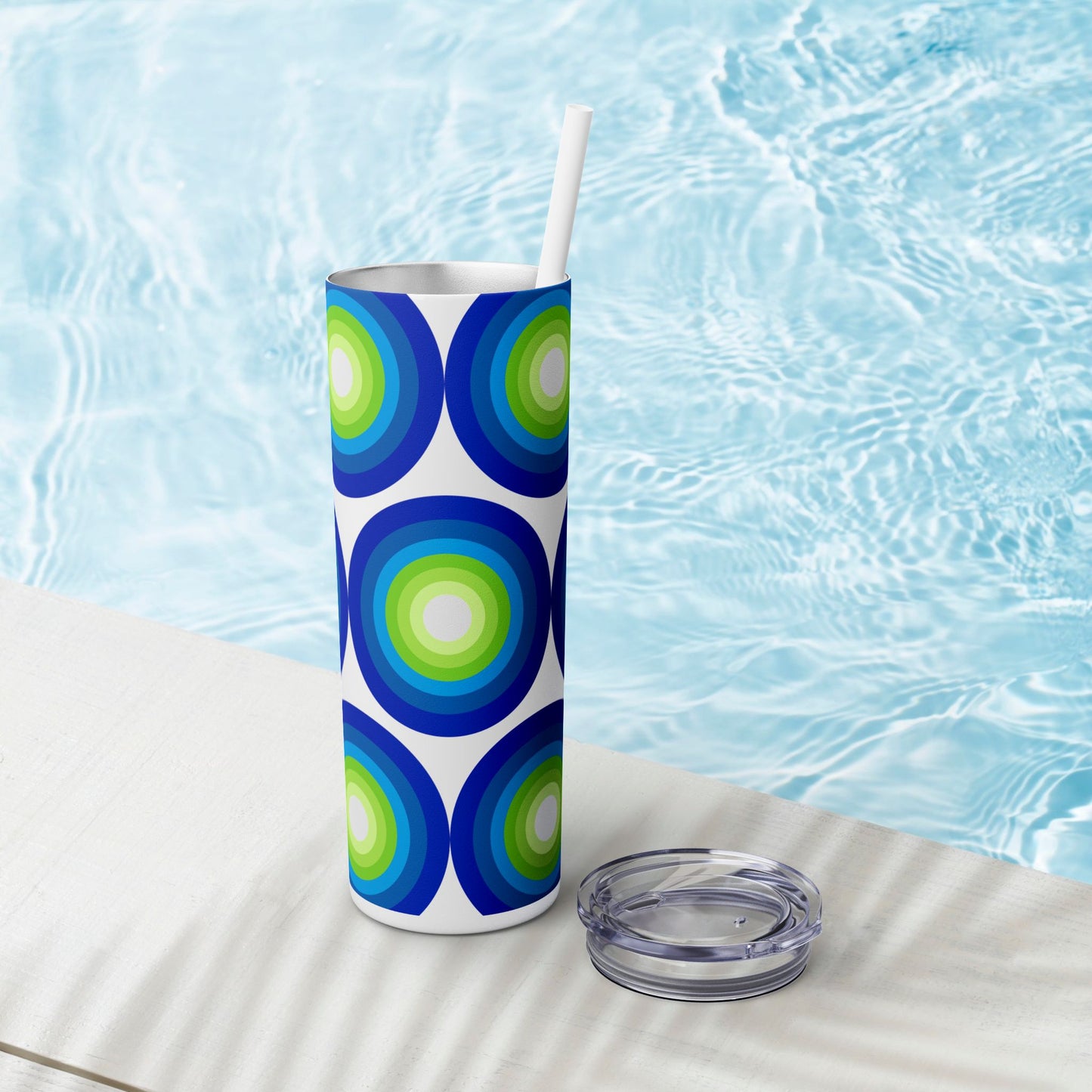 Vibrant. Versatile. Totally Sippable. – 20 oz Skinny Travel Tumbler with Straw