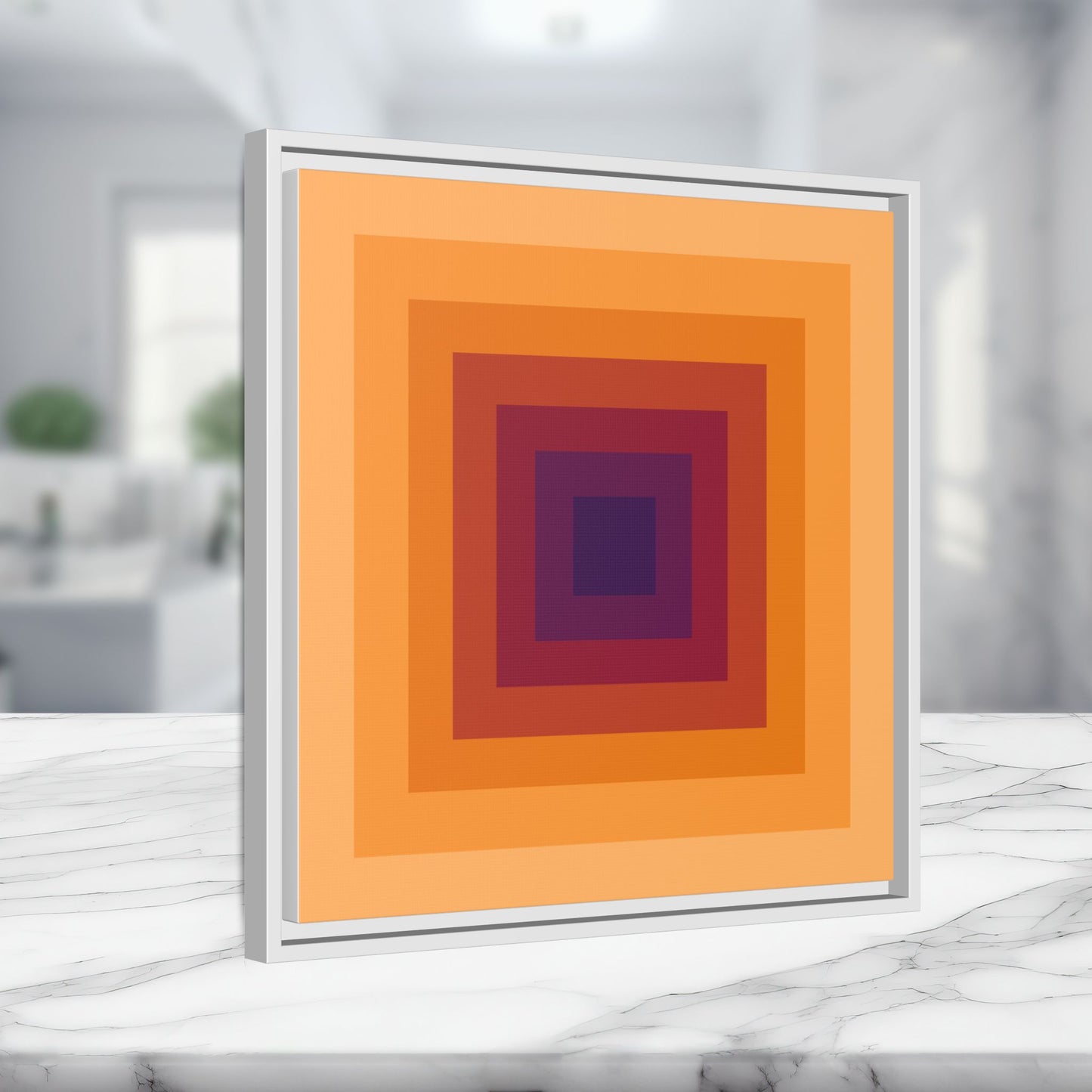 Modern Framed Geometric Canvas Art | Bold Color Meets Clean Framing