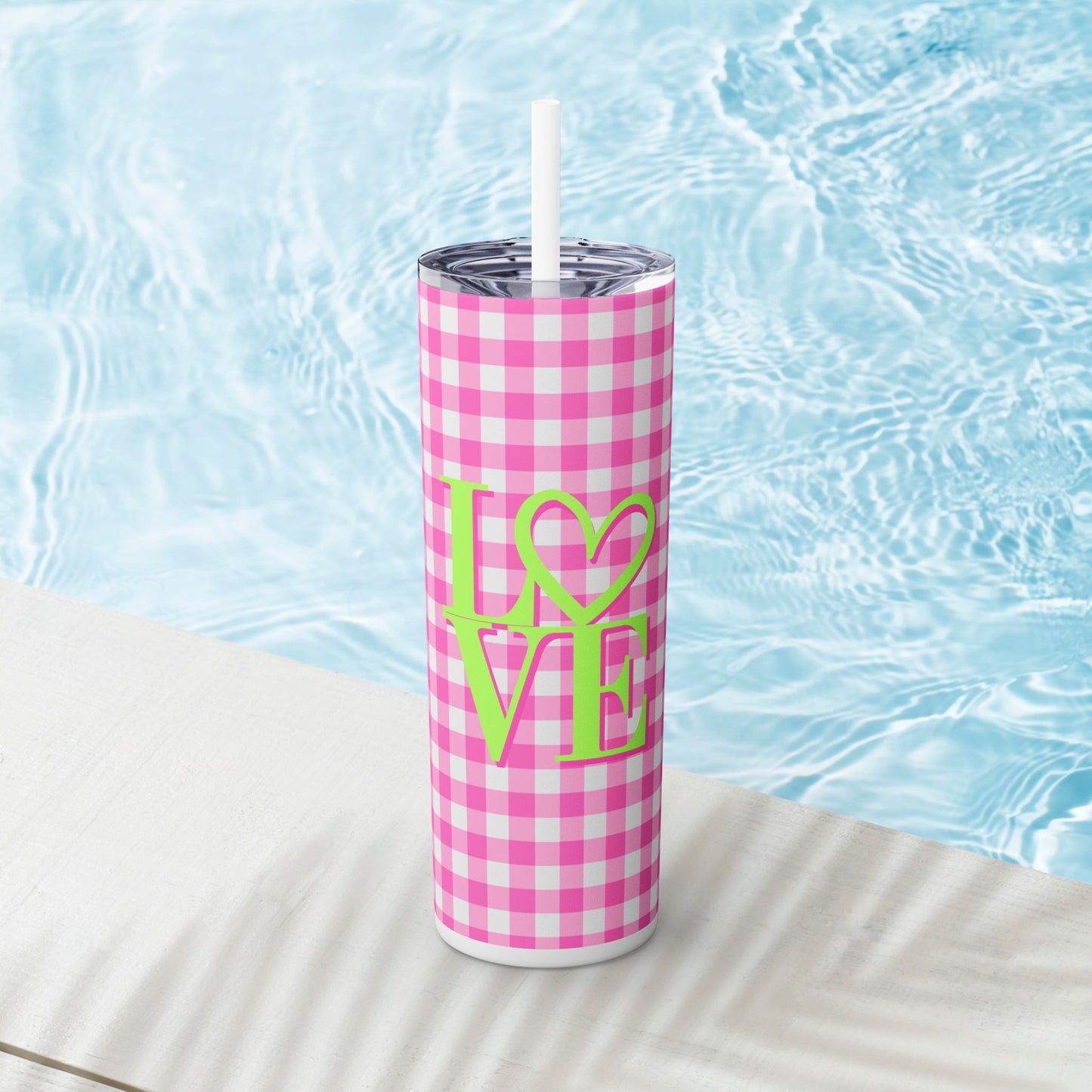 Vibrant. Versatile. Totally Sippable. – 20 oz Skinny Travel Tumbler with Straw