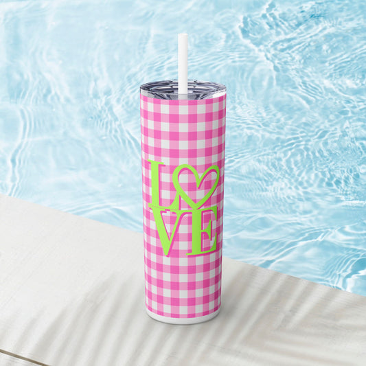 Vibrant. Versatile. Totally Sippable. – 20 oz Skinny Travel Tumbler with Straw