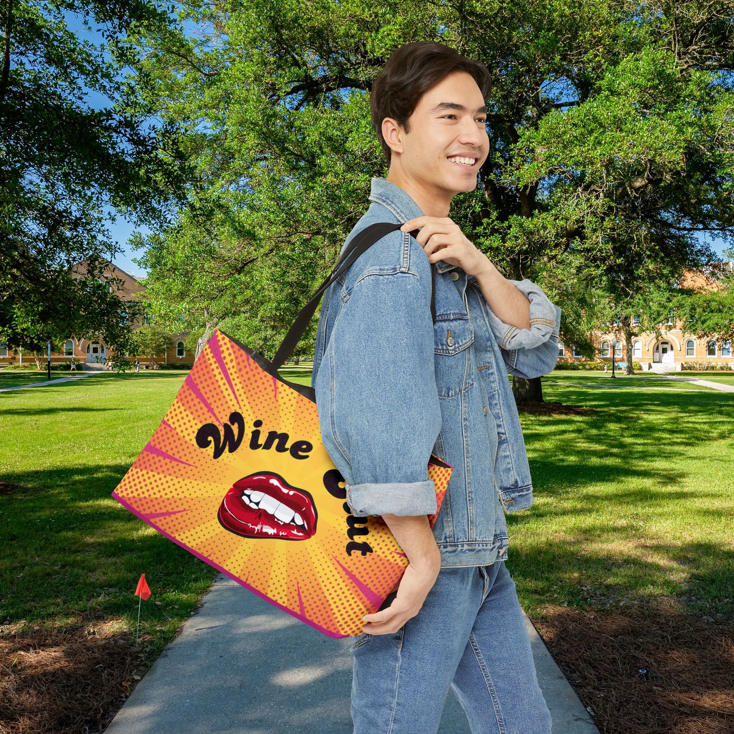 Wine Slut XL Tote Bag | Bold & Naughty | Oversized  Carry-All | Carry-All Weekender Beach Tote