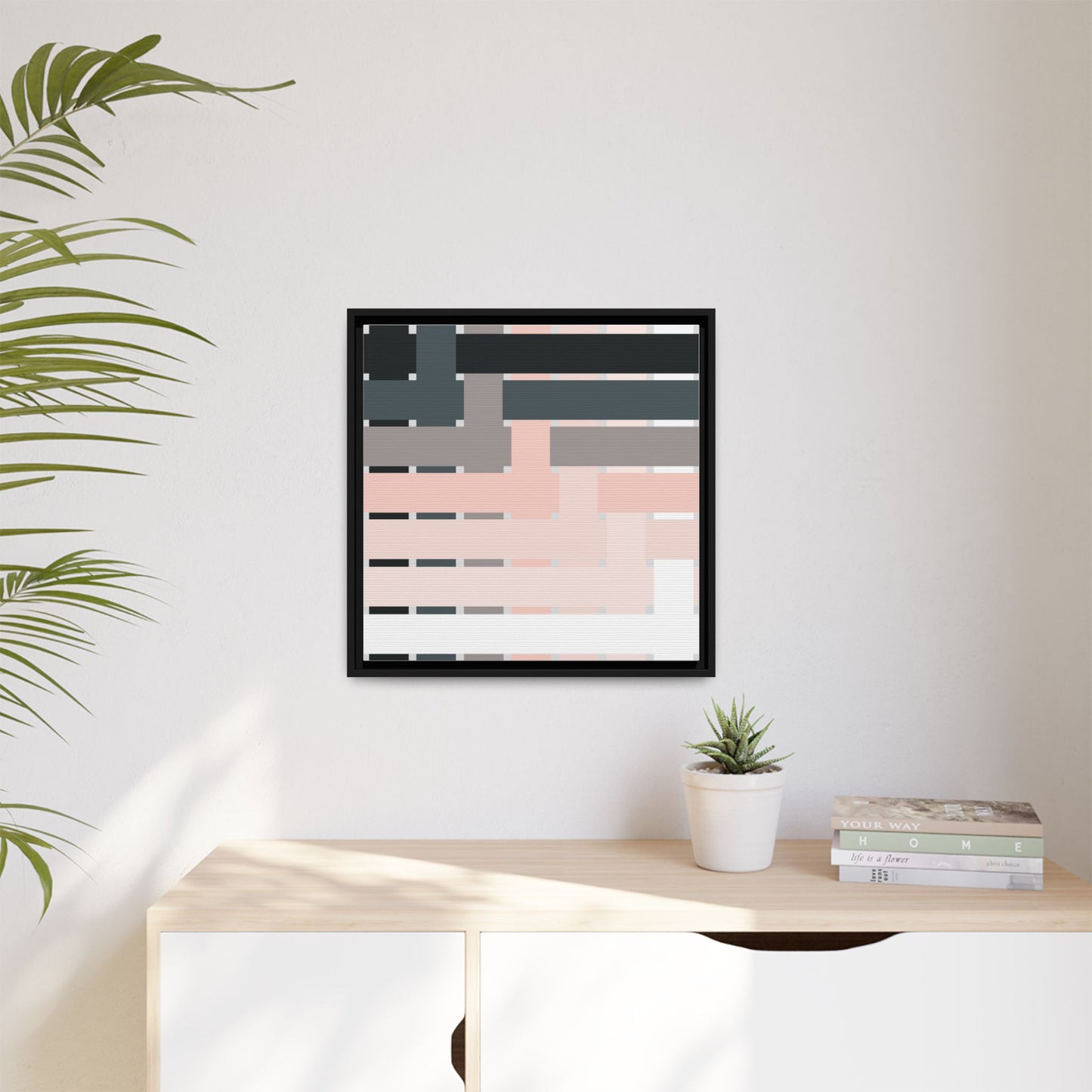 Modern Framed Geometric Canvas Art | Bold Color Meets Clean Framing