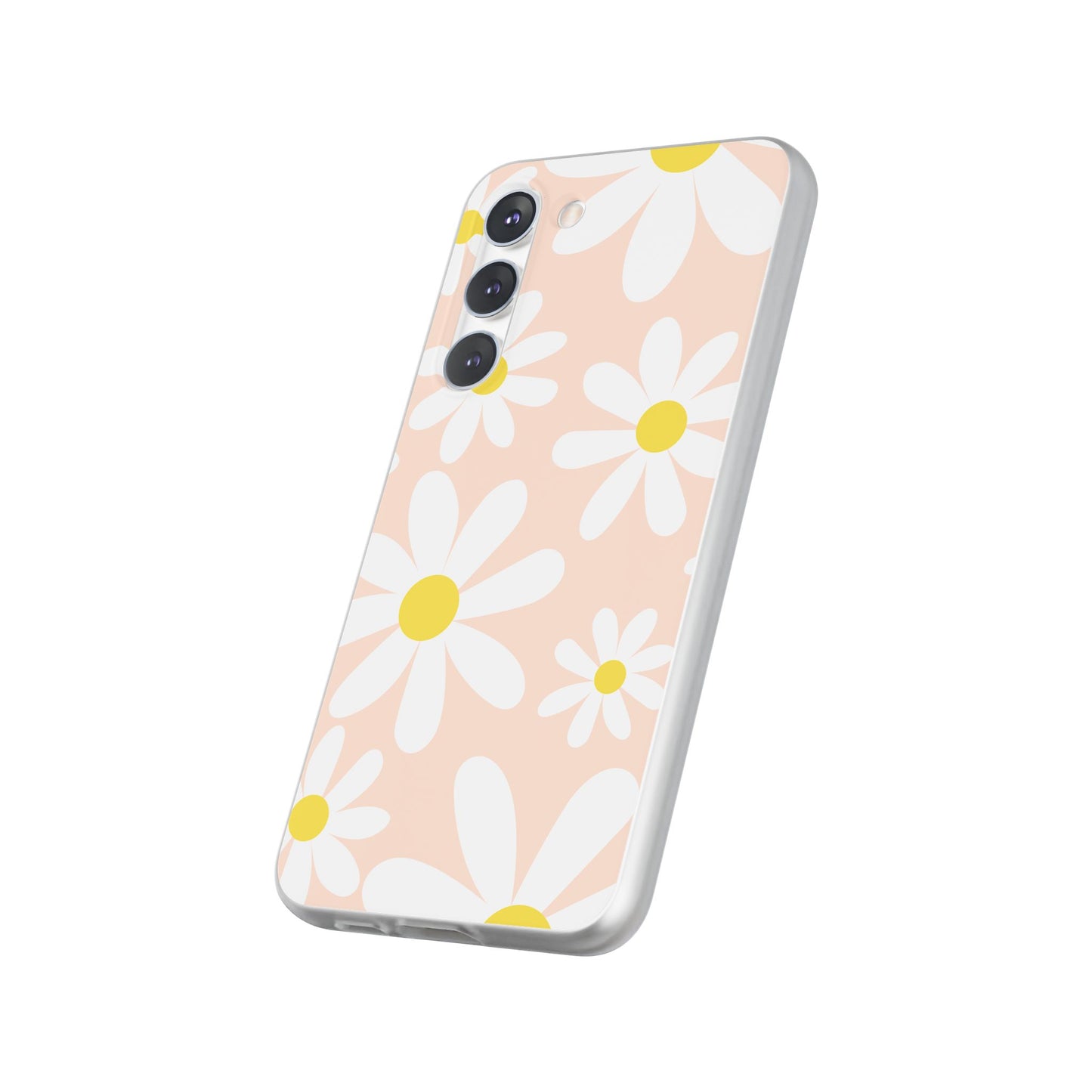 Phone Cases - Blush Daisy Pattern Flexi Cases