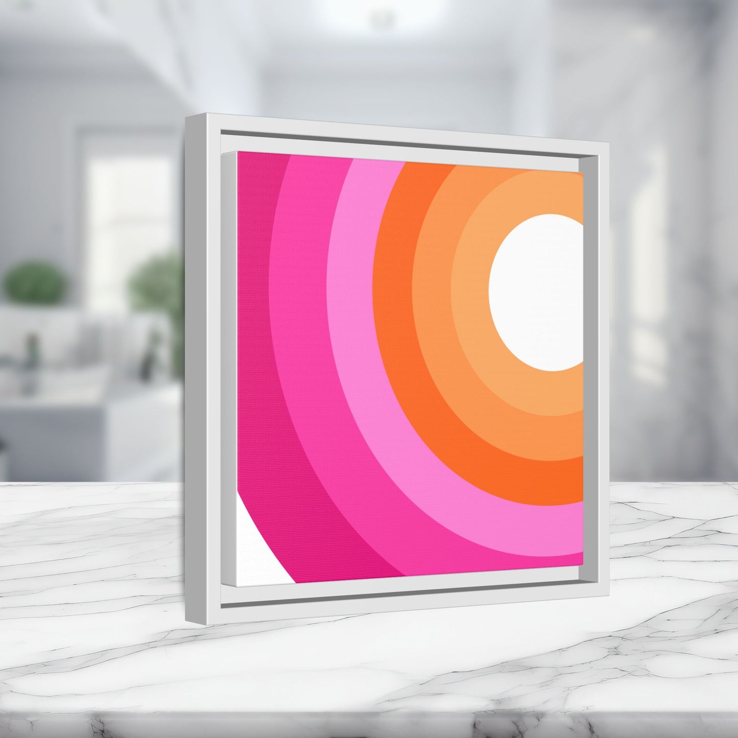 Modern Framed Geometric Canvas Art | Bold Color Meets Clean Framing