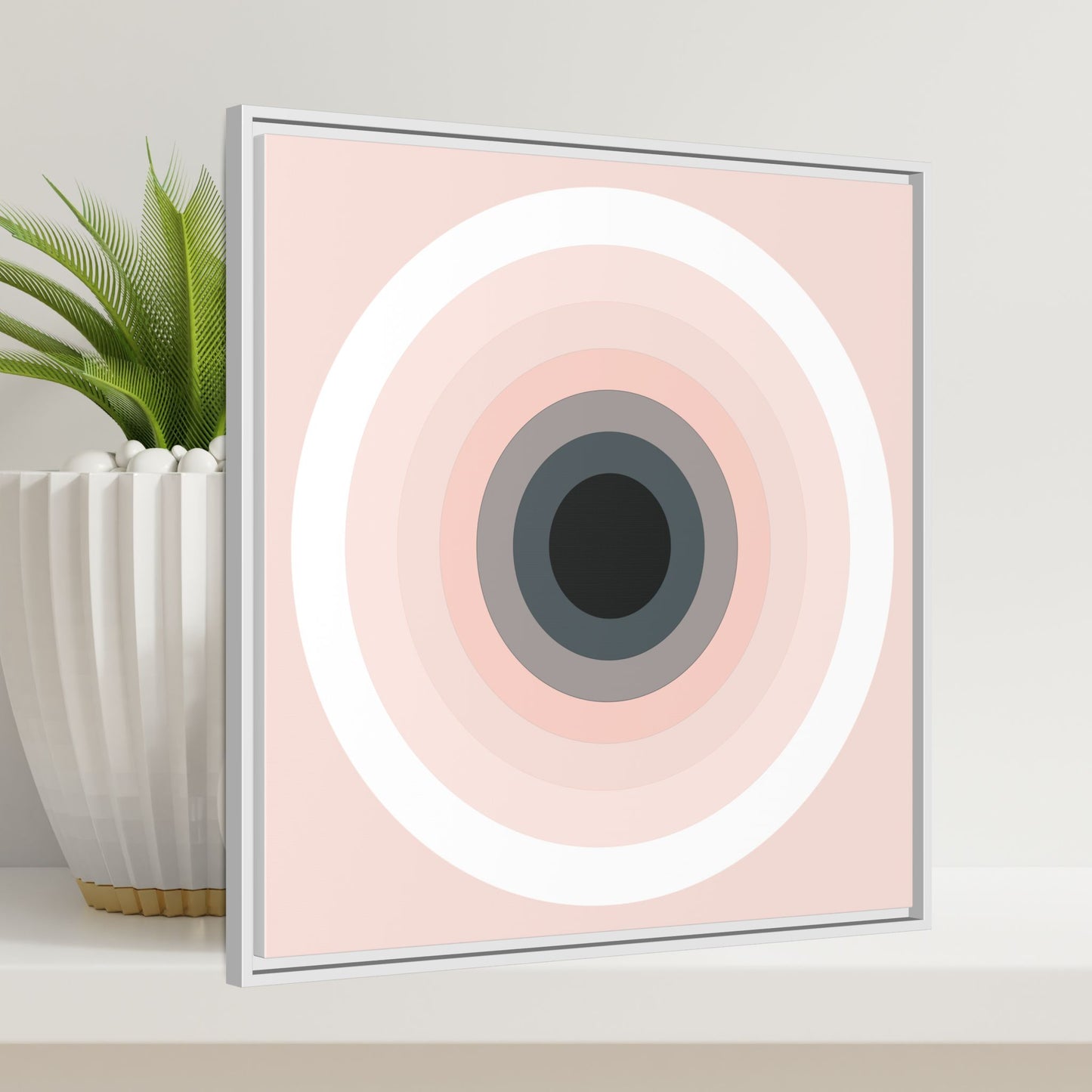 Modern Framed Geometric Canvas Art | Bold Color Meets Clean Framing