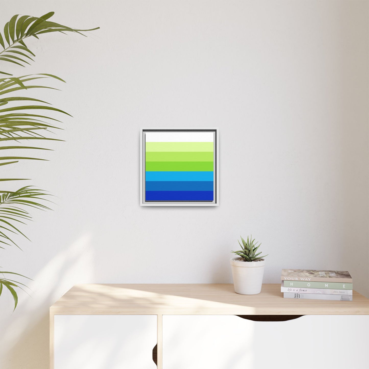 Modern Framed Geometric Canvas Art | Bold Color Meets Clean Framing