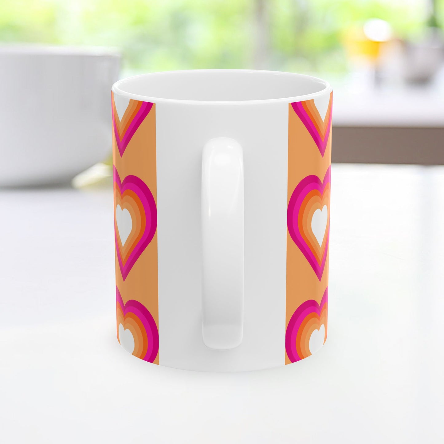 Geo Art Heart Mug – Bold Color, Daily Joy