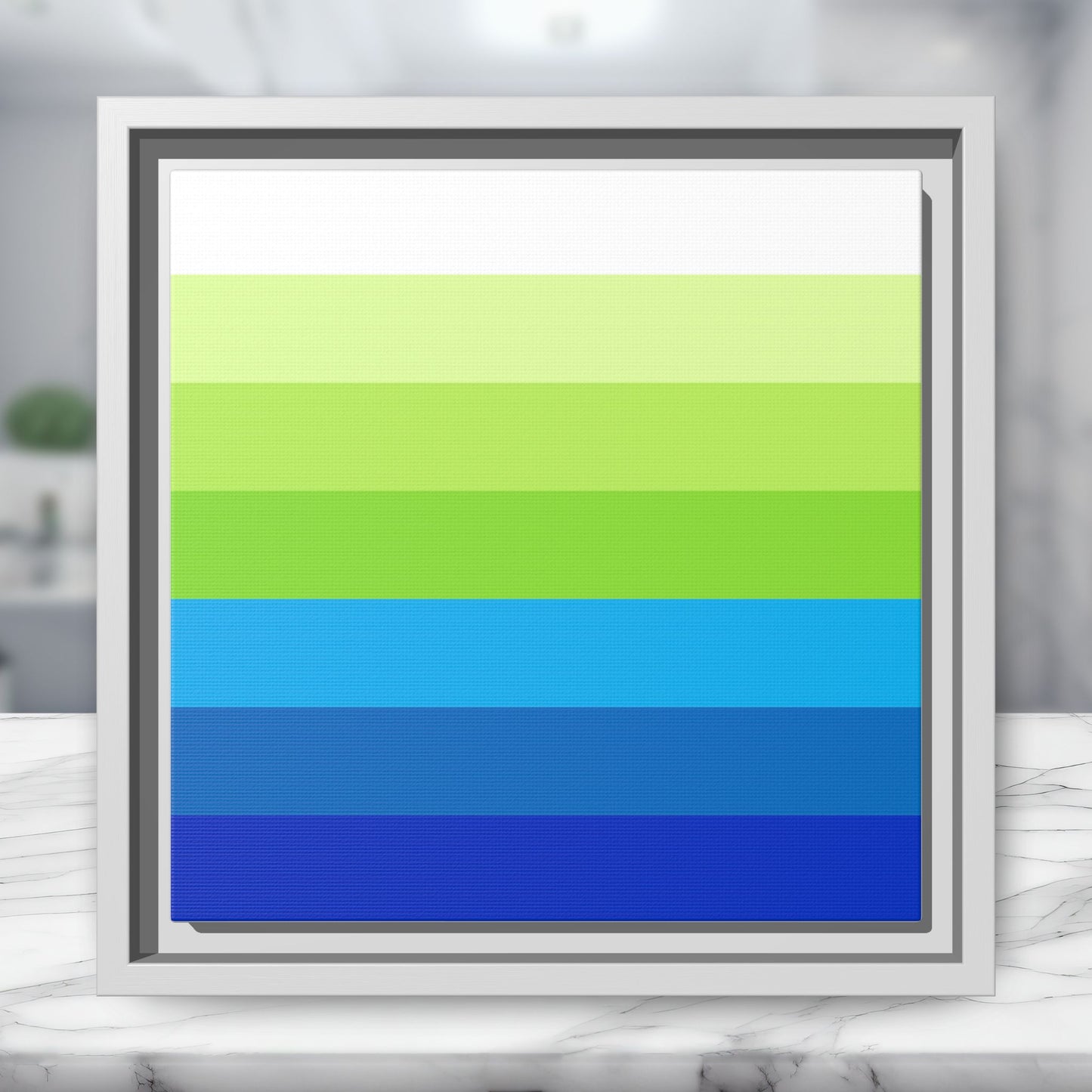 Modern Framed Geometric Canvas Art | Bold Color Meets Clean Framing