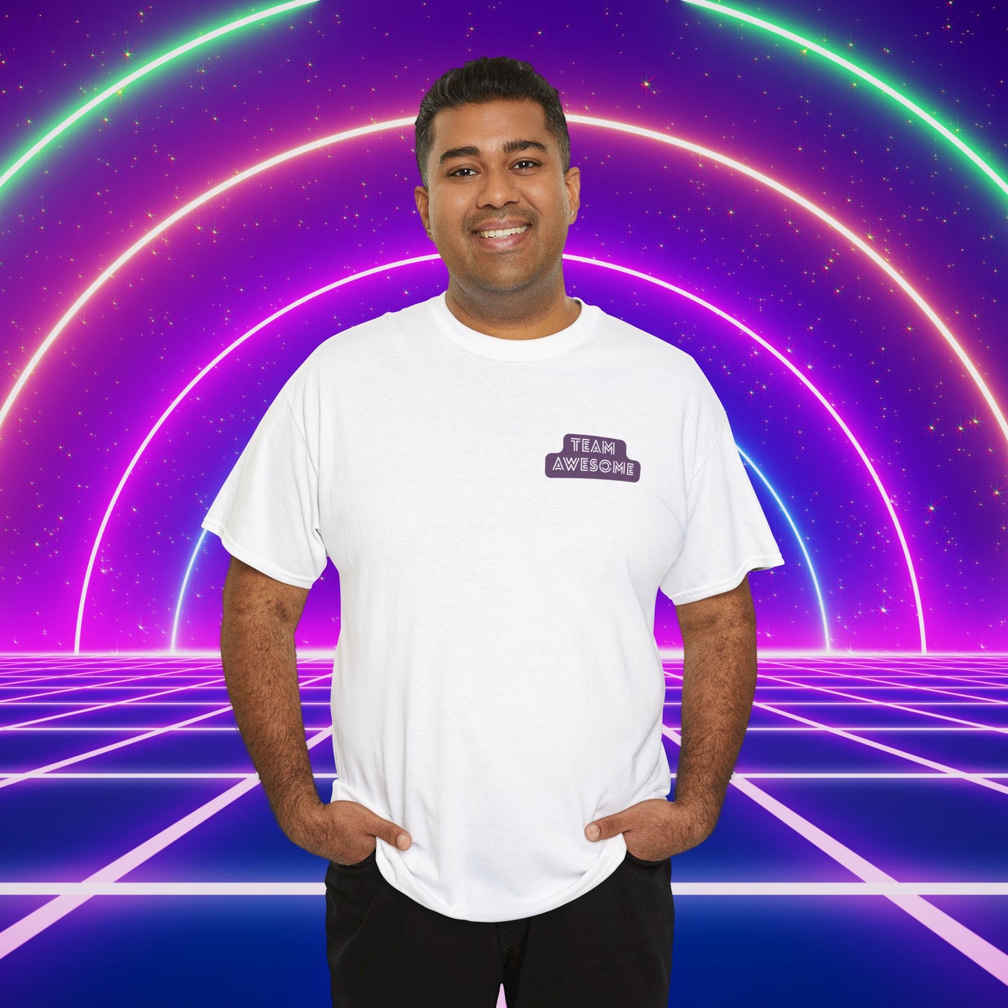 Let’s Get Physical – Join Team Awesome Retro 80s Tee - Unisex Cotton T-Shirt