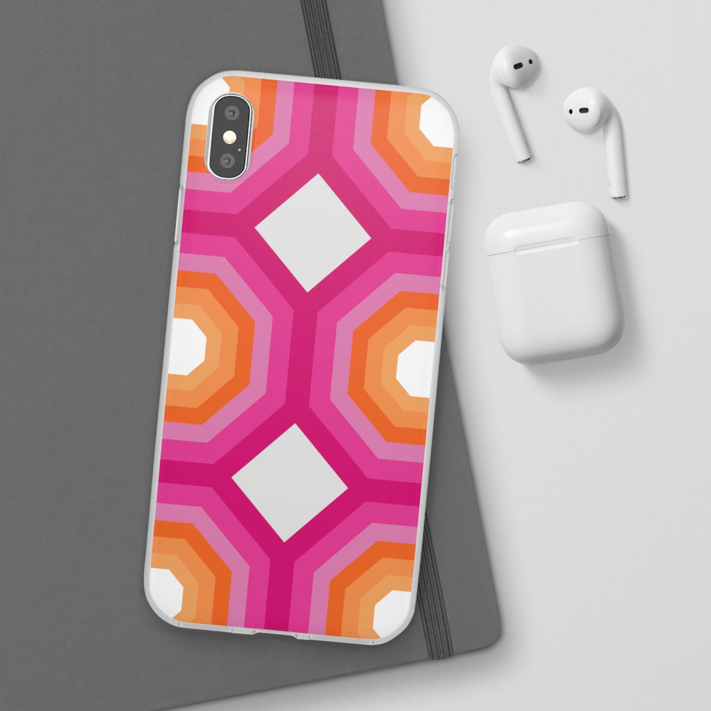 Stylish Geometric Phone Case, Flexible Phone Cover, Unique Modern Design, Perfect Gift, Trendy Accessory, Eco-Friendly Case