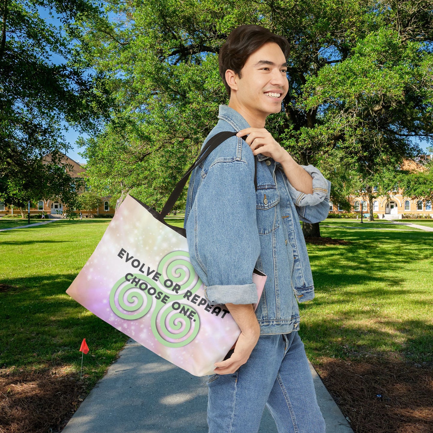 Evolve or Repeat XL Tote Bag | Carry-All for who reach for Growth & Mindfulness