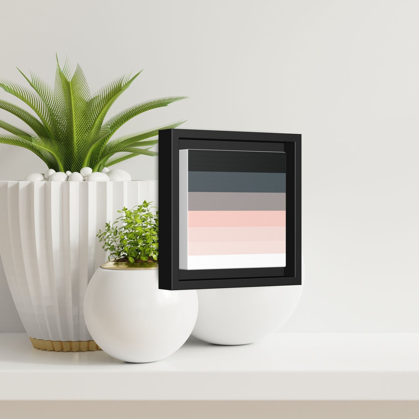 Modern Framed Geometric Canvas Art | Bold Color Meets Clean Framing