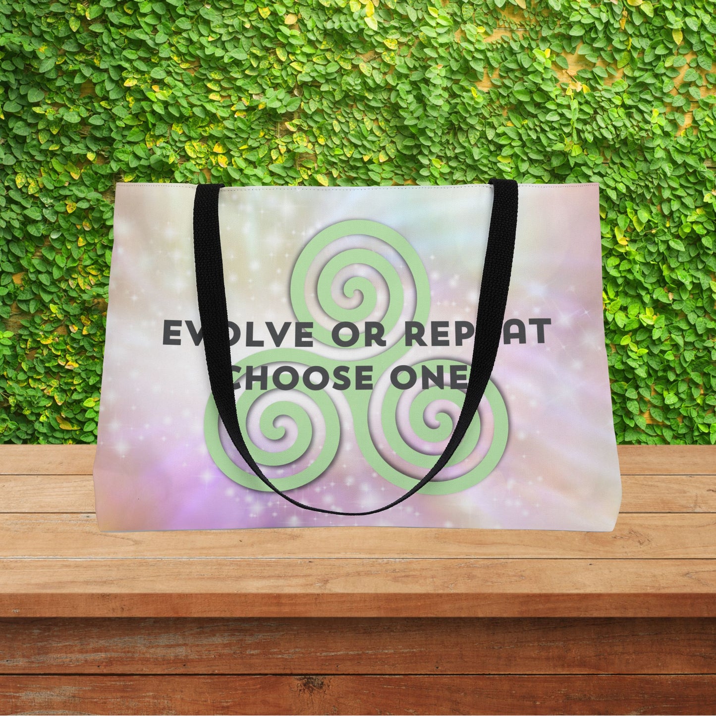 Evolve or Repeat XL Tote Bag | Carry-All for who reach for Growth & Mindfulness