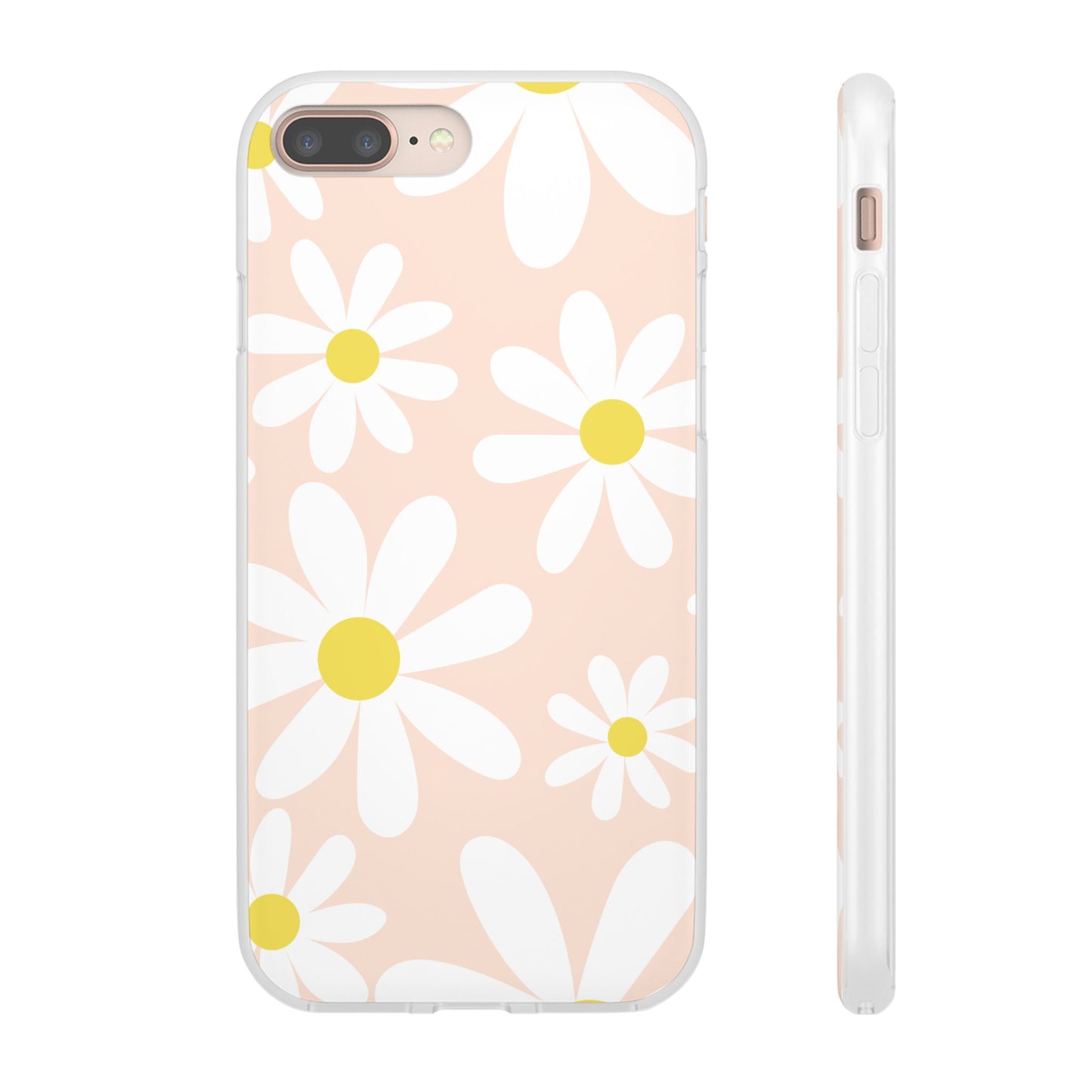 Phone Cases - Blush Daisy Pattern Flexi Cases