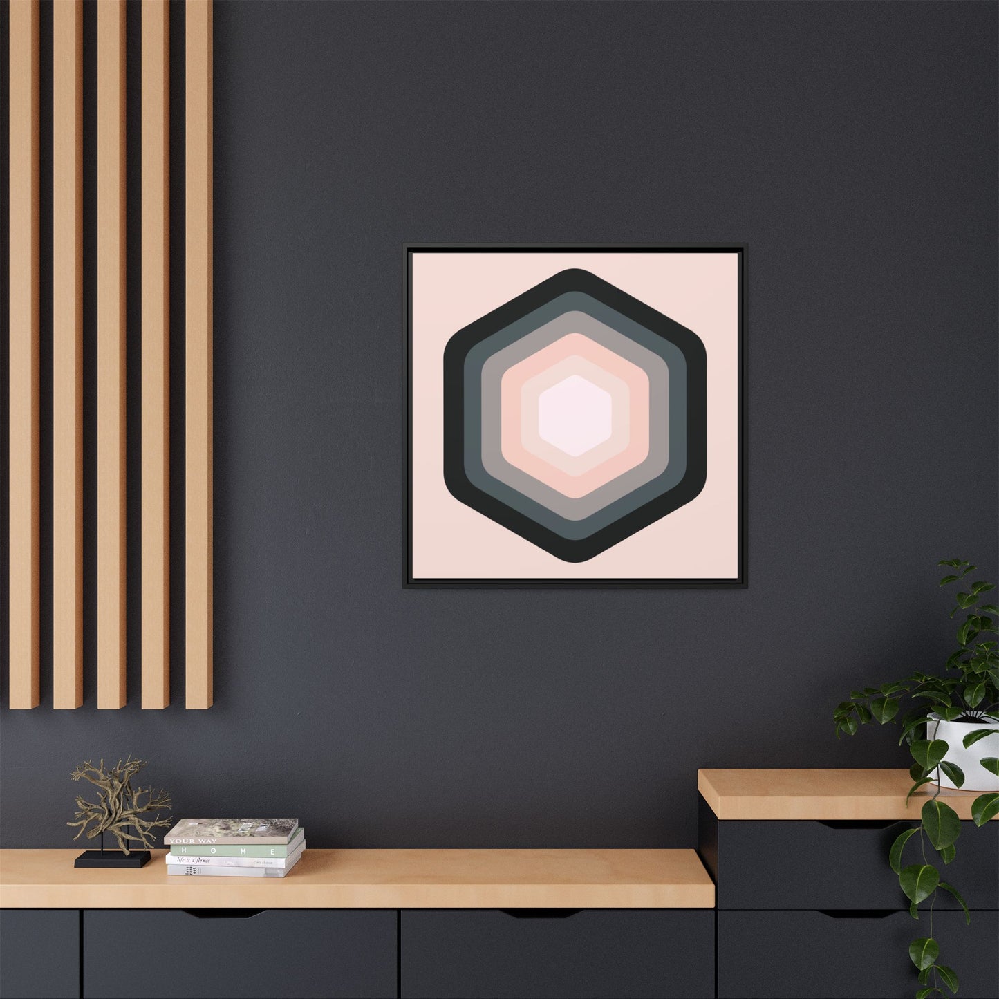 Modern Framed Geometric Canvas Art | Bold Color Meets Clean Framing