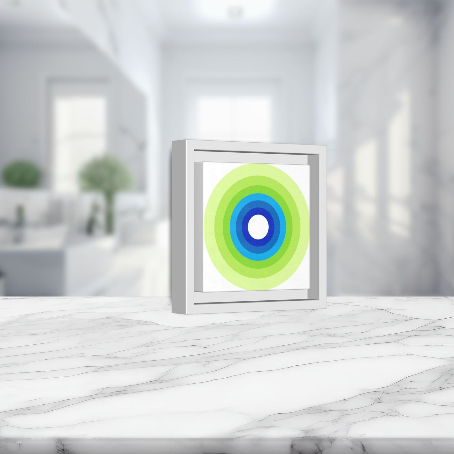 Modern Framed Geometric Canvas Art | Bold Color Meets Clean Framing