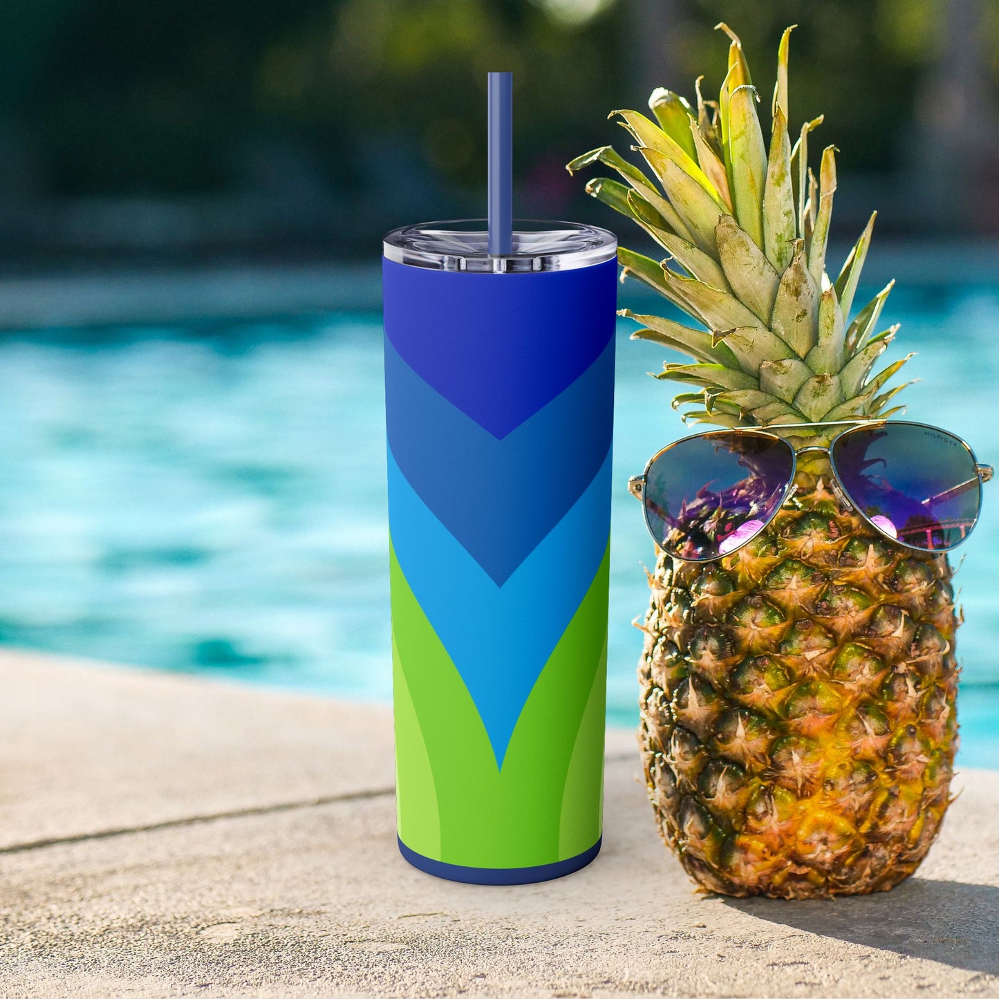 Vibrant. Versatile. Totally Sippable. – 20 oz Skinny Travel Tumbler with Straw