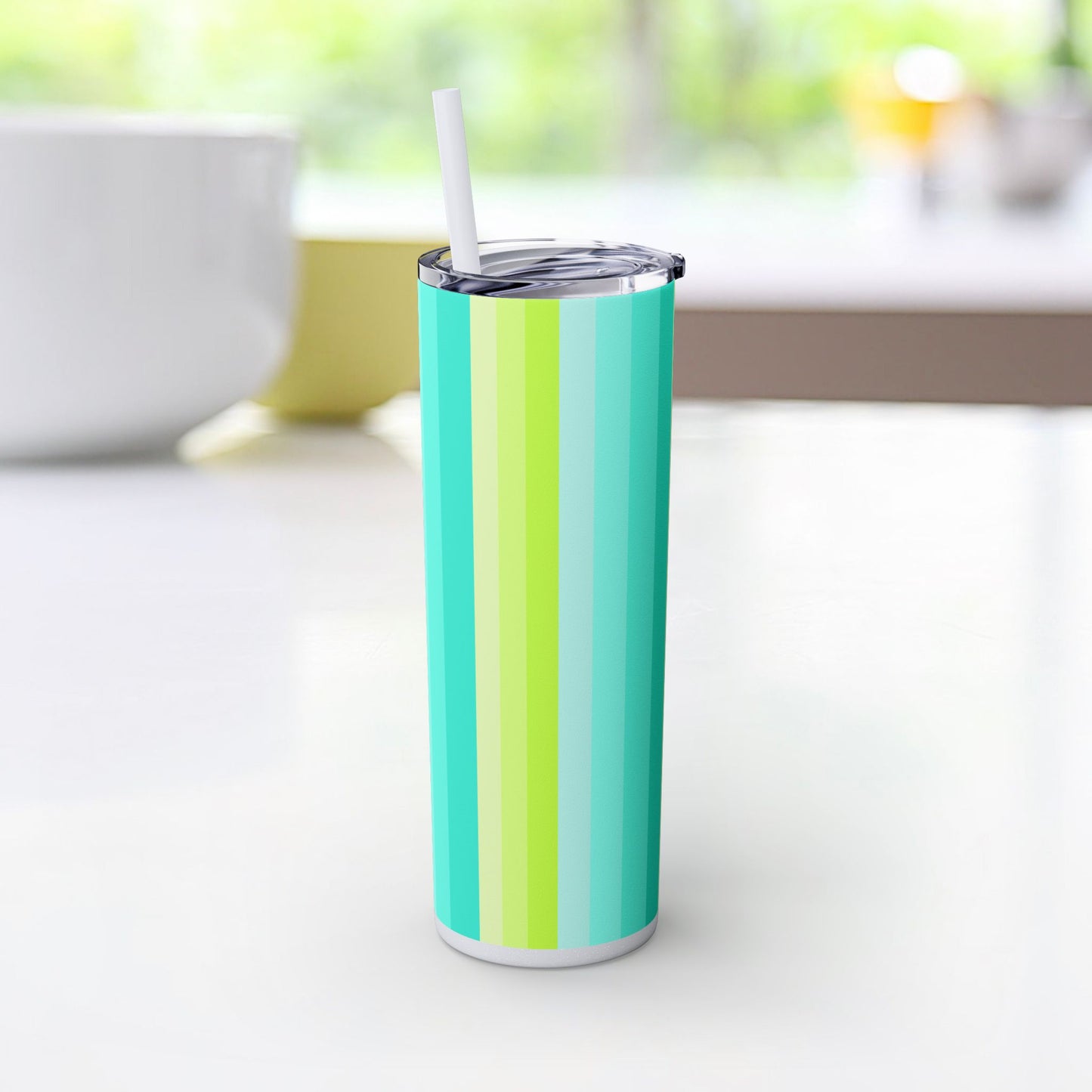 Vibrant. Versatile. Totally Sippable. – 20 oz Skinny Travel Tumbler with Straw