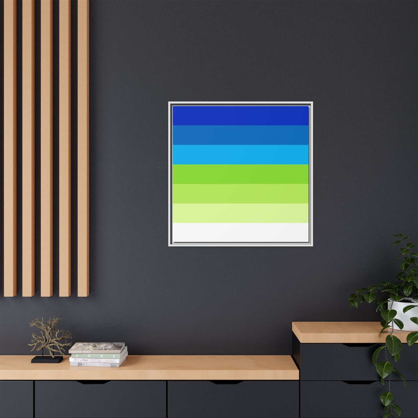 Modern Framed Geometric Canvas Art | Bold Color Meets Clean Framing