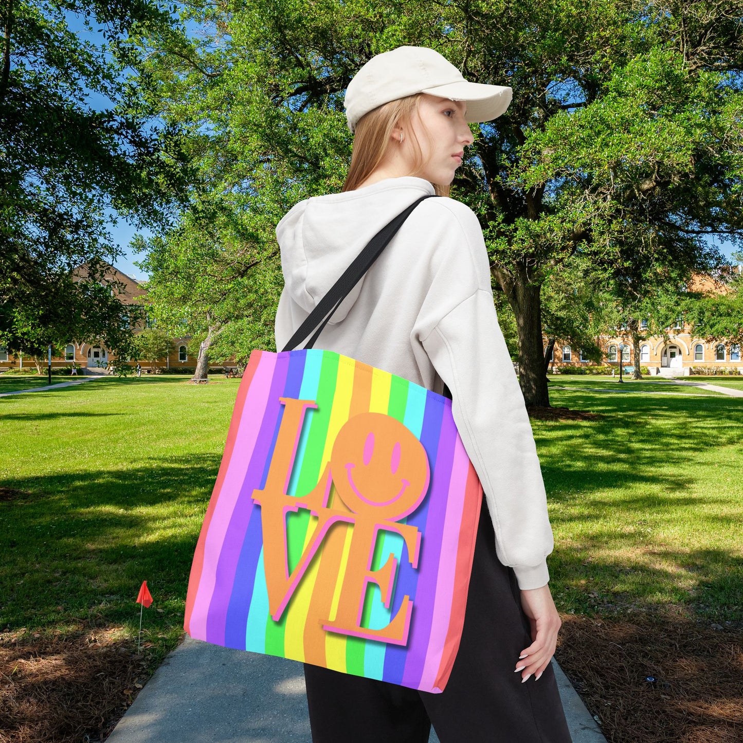 Pastel Stripe LOVE Tote Bag | Sweet, Bold & Made in 3 Sizes