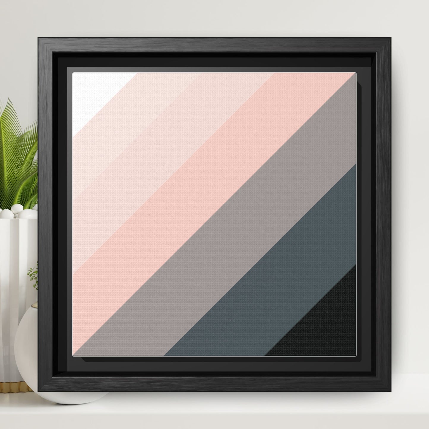 Modern Framed Geometric Canvas Art | Bold Color Meets Clean Framing