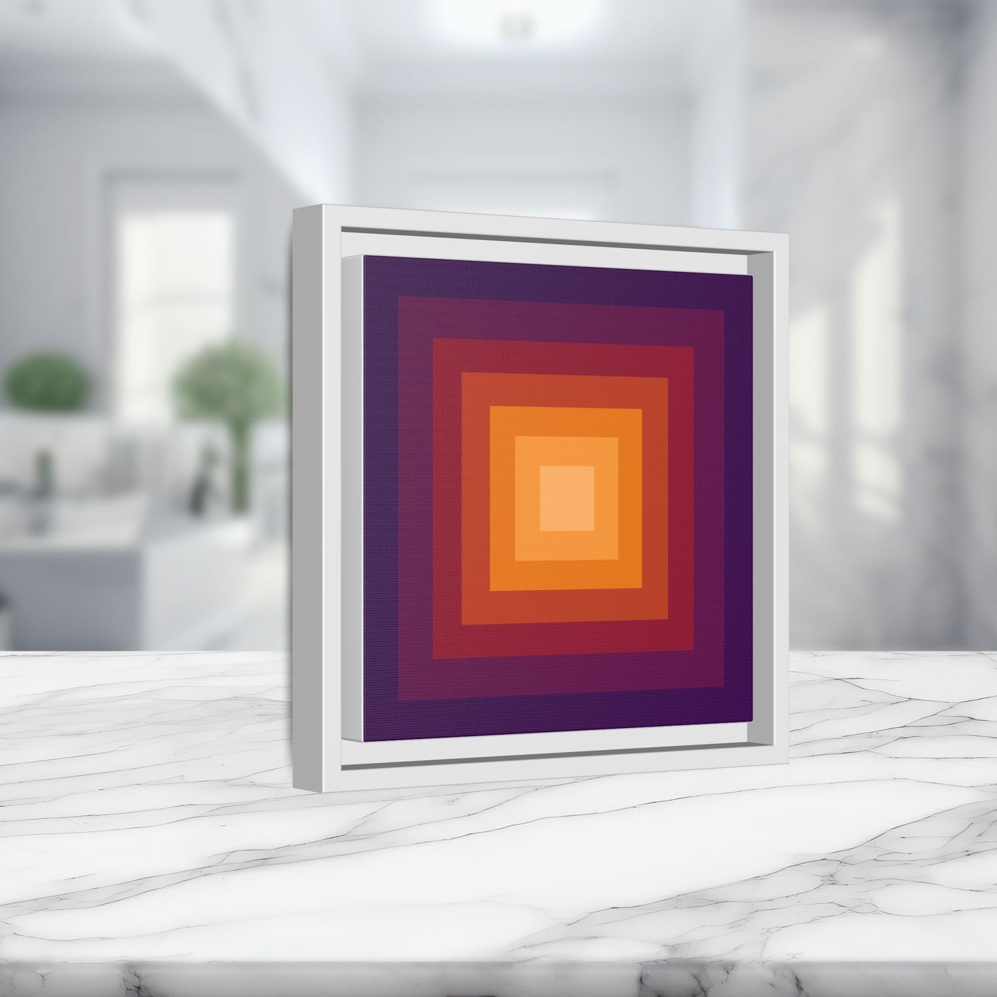 Modern Framed Geometric Canvas Art | Bold Color Meets Clean Framing