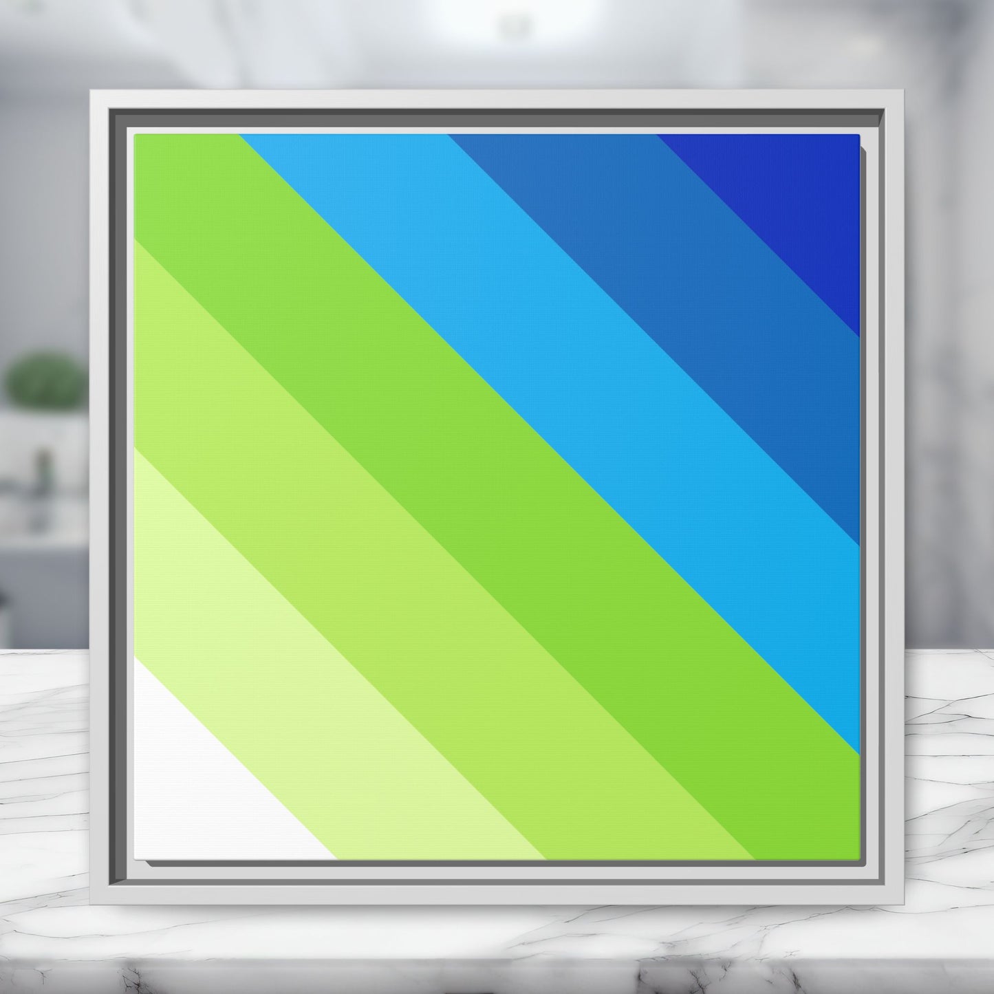 Modern Framed Geometric Canvas Art | Bold Color Meets Clean Framing