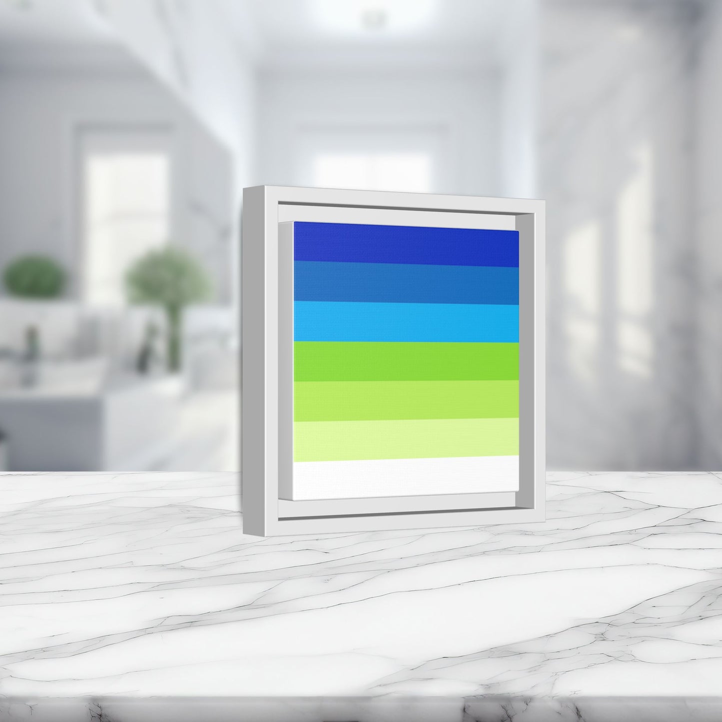 Modern Framed Geometric Canvas Art | Bold Color Meets Clean Framing