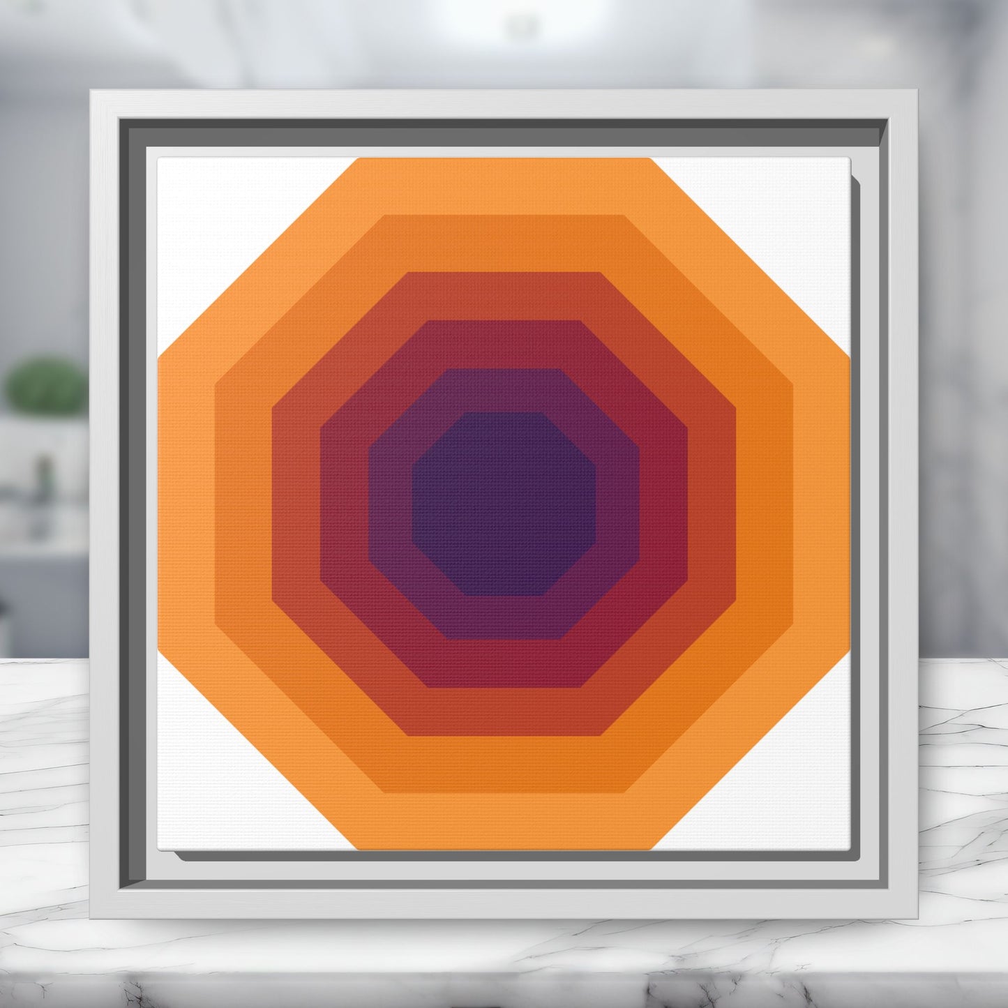 Modern Framed Geometric Canvas Art | Bold Color Meets Clean Framing