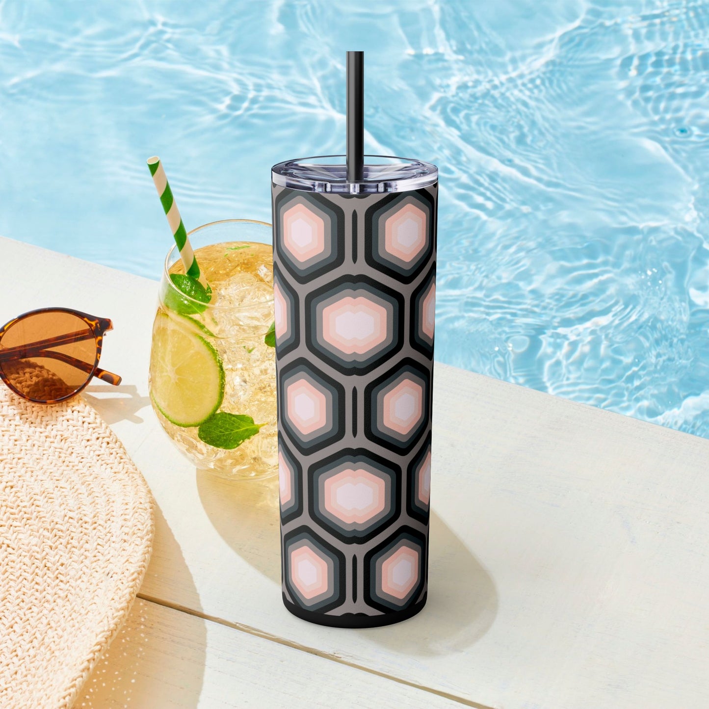 Vibrant. Versatile. Totally Sippable. – 20 oz Skinny Travel Tumbler with Straw