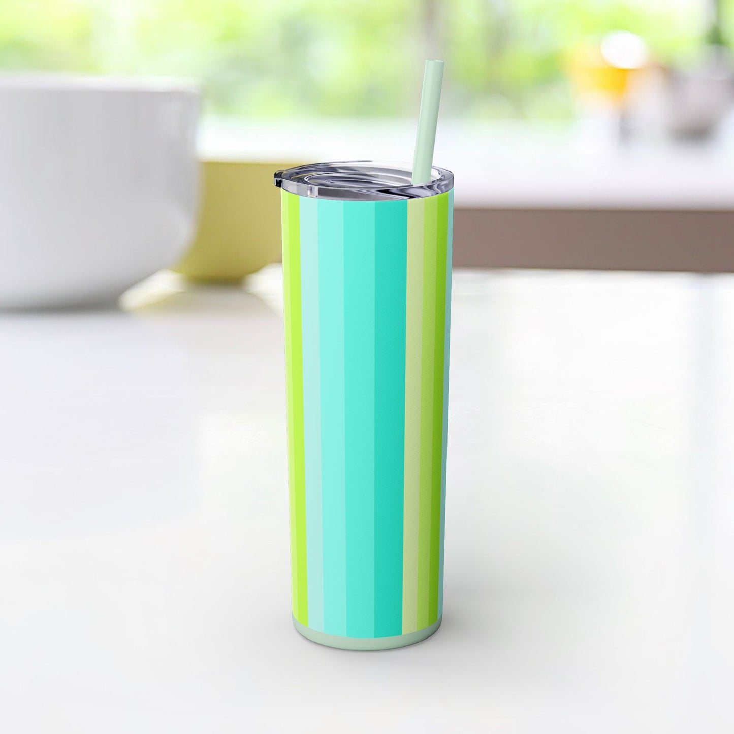 Vibrant. Versatile. Totally Sippable. – 20 oz Skinny Travel Tumbler with Straw
