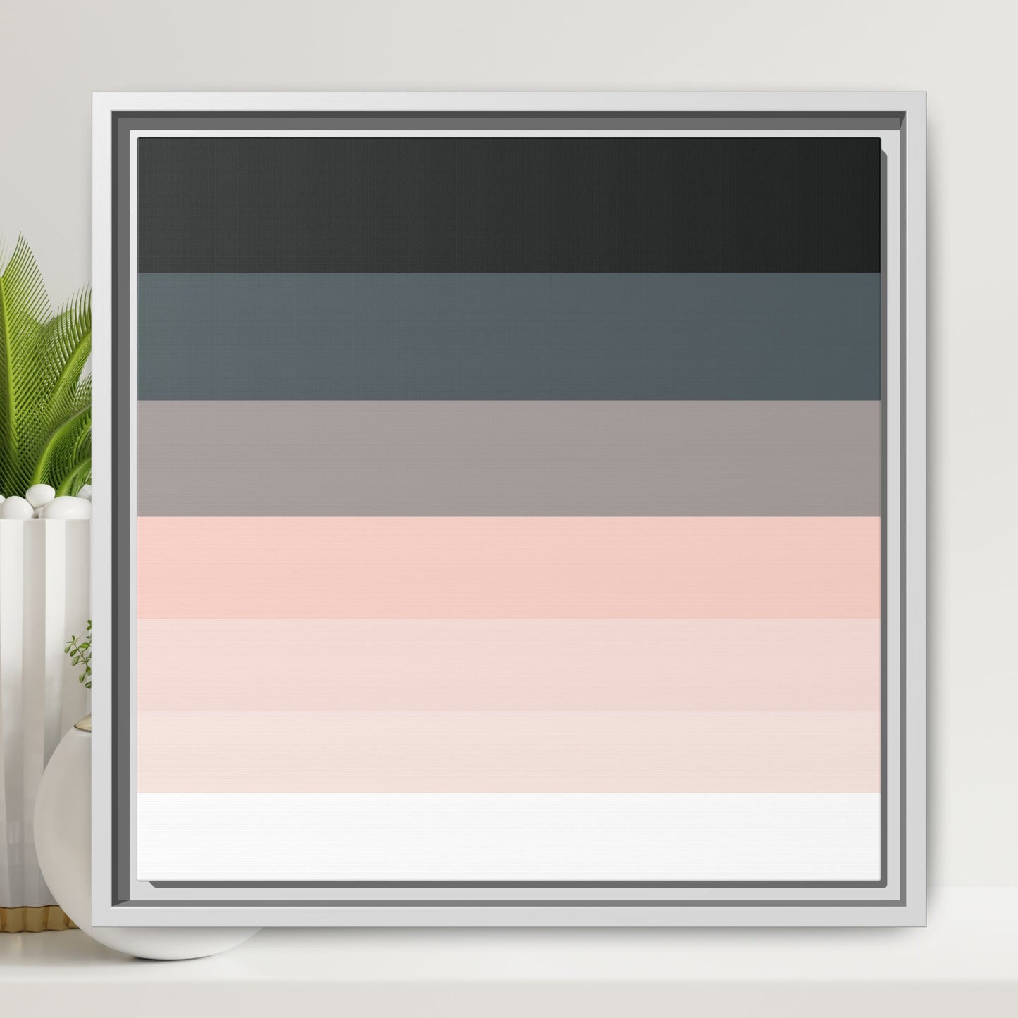 Modern Framed Geometric Canvas Art | Bold Color Meets Clean Framing