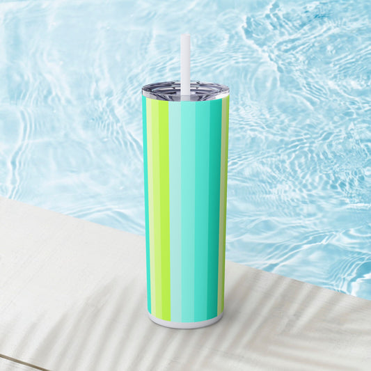 Vibrant. Versatile. Totally Sippable. – 20 oz Skinny Travel Tumbler with Straw