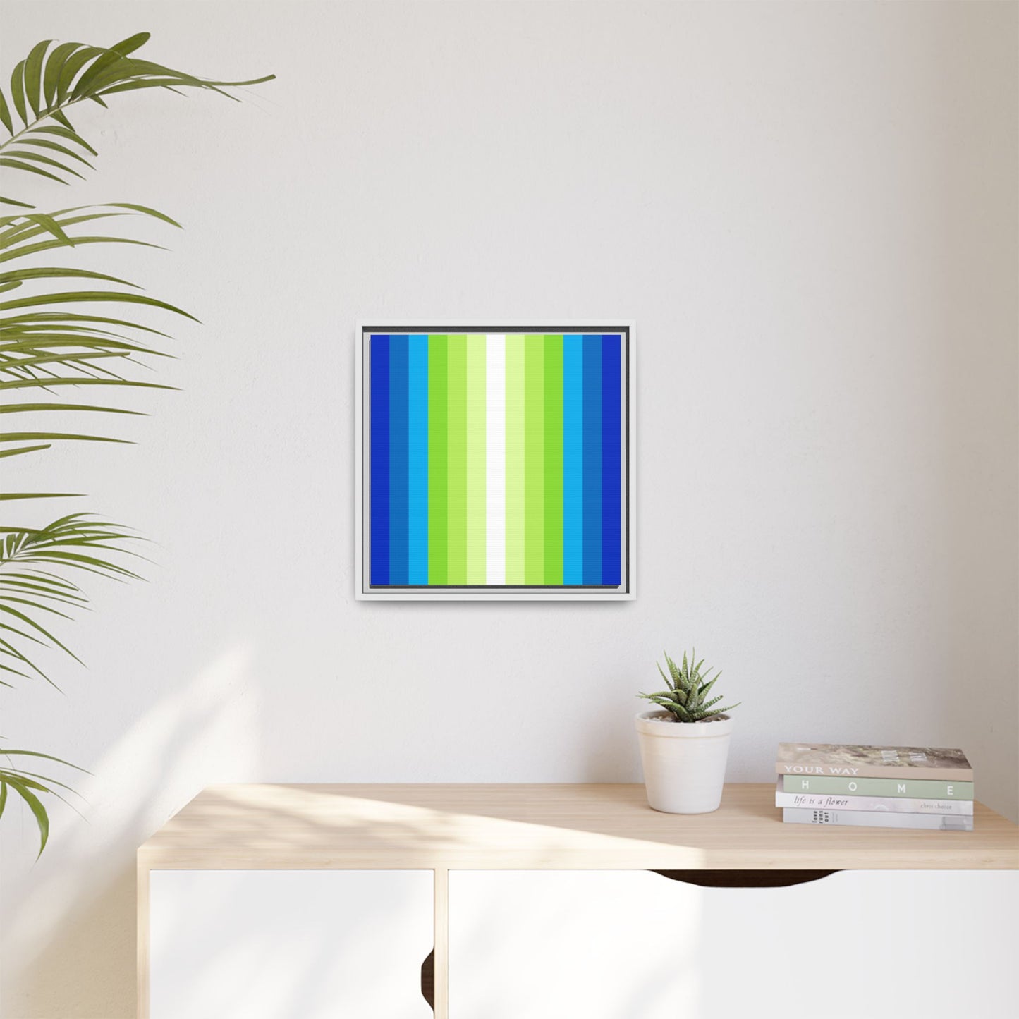 Modern Framed Geometric Canvas Art | Bold Color Meets Clean Framing