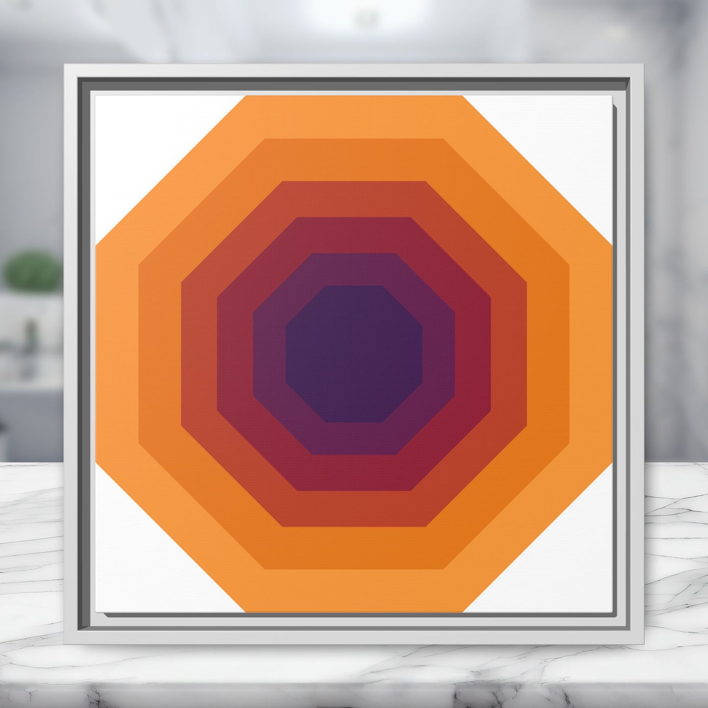 Modern Framed Geometric Canvas Art | Bold Color Meets Clean Framing