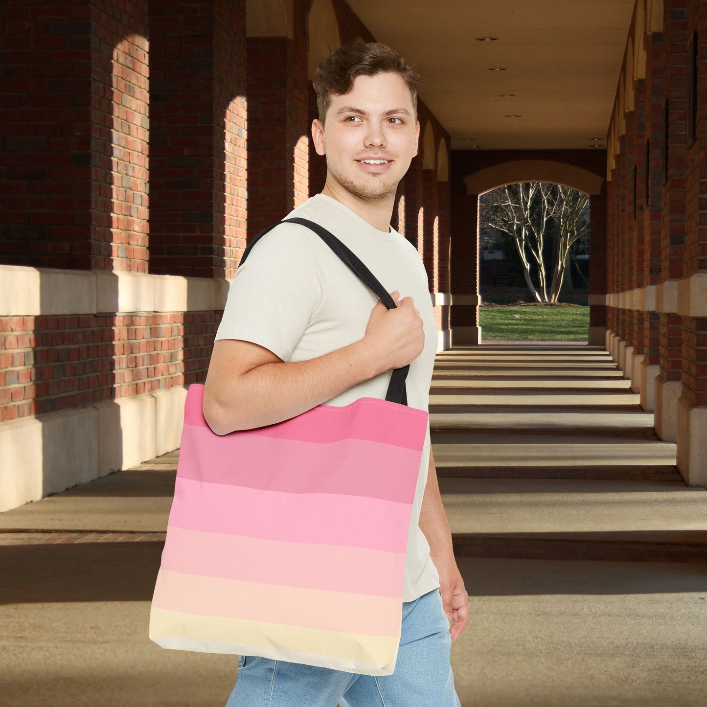 Geo Art XVIII Tote Bag – 3 sizes | Bold lines. Vivid color. Retro with a modern twist.
