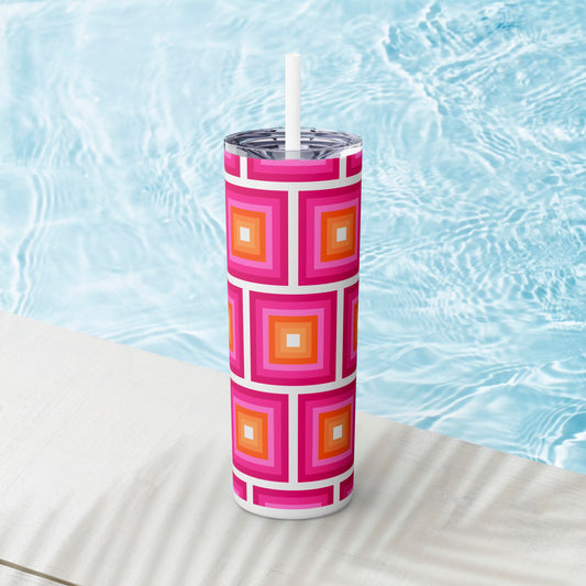 Vibrant. Versatile. Totally Sippable. – 20 oz Skinny Travel Tumbler with Straw