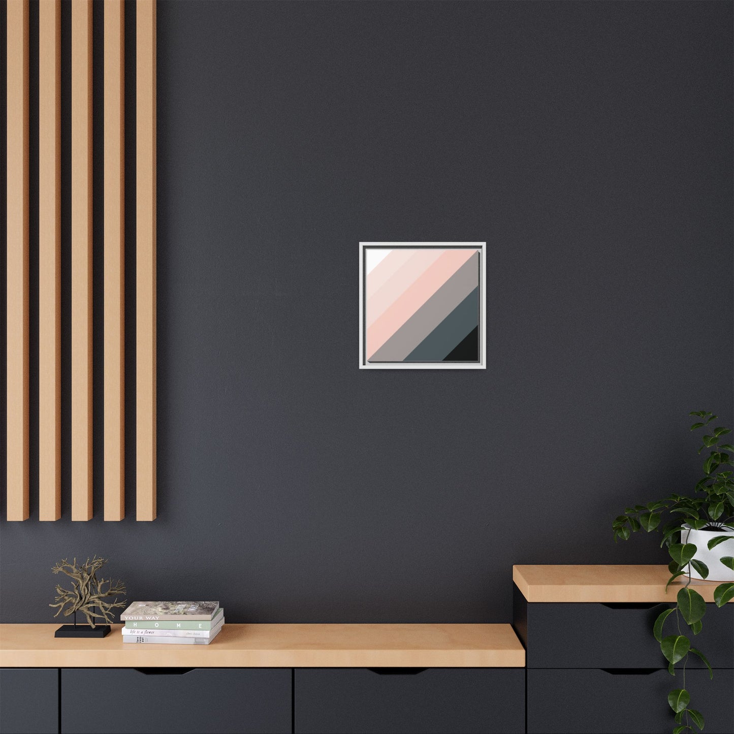 Modern Framed Geometric Canvas Art | Bold Color Meets Clean Framing