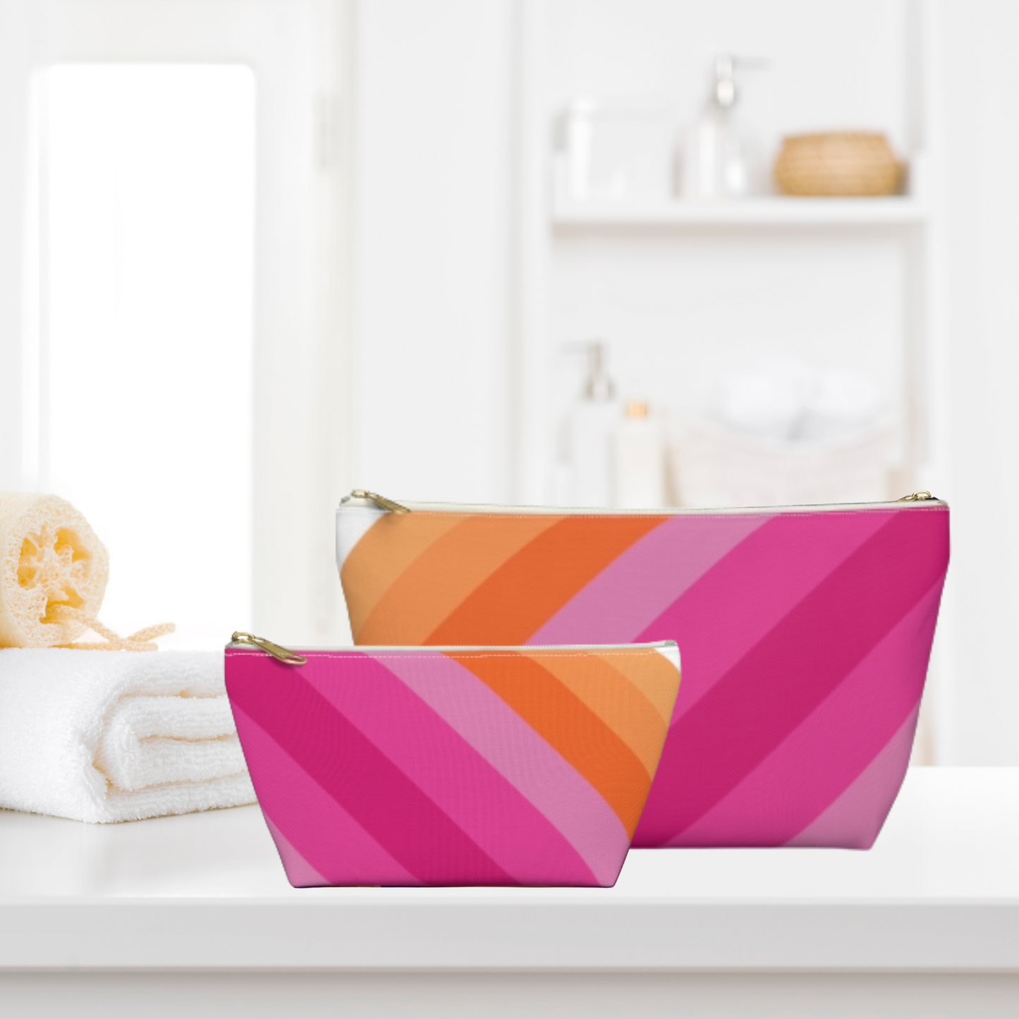 Geometric Design Accessory Pouch | Bold, Bright & Functional
