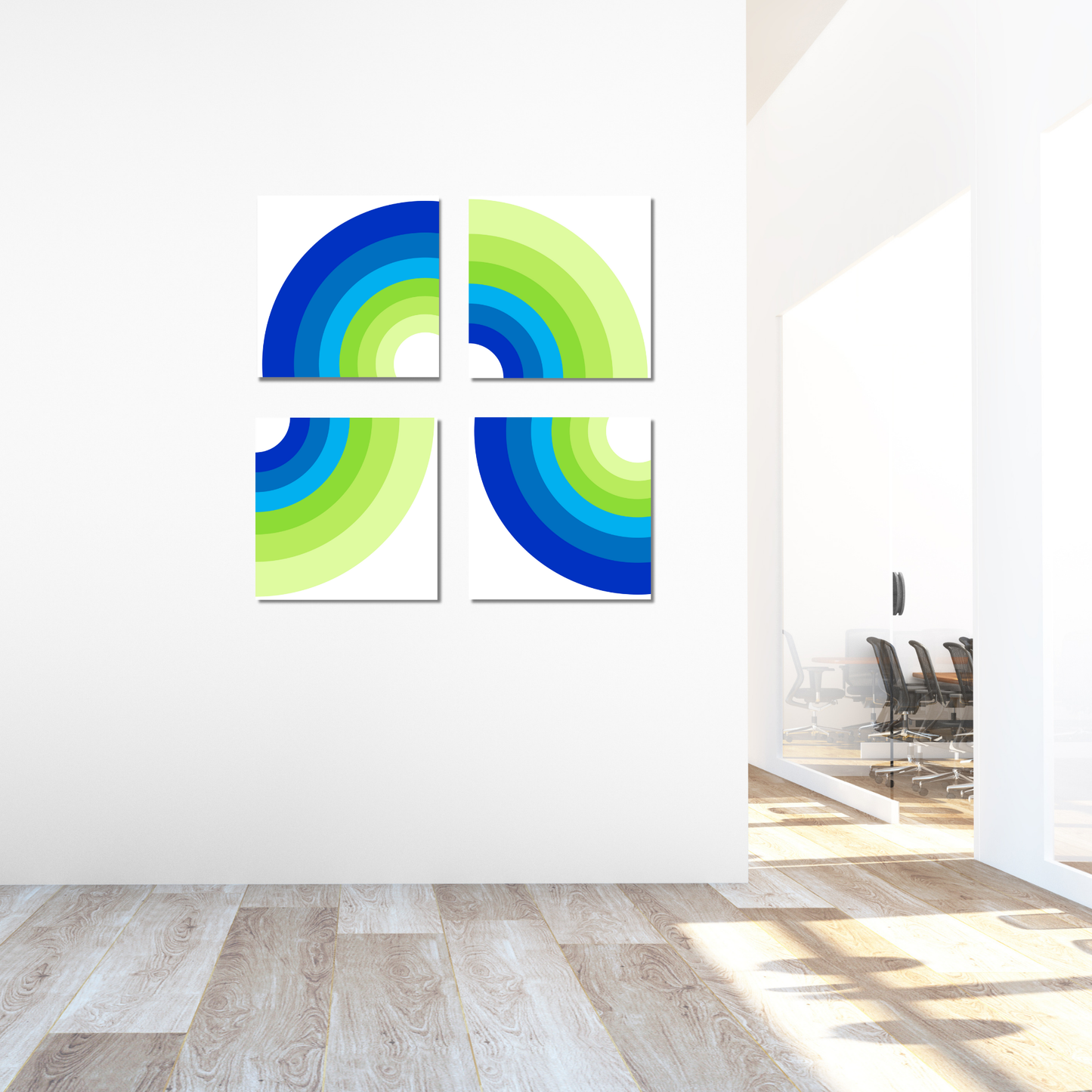 Modern Framed Geometric Canvas Art | Bold Color Meets Clean Framing