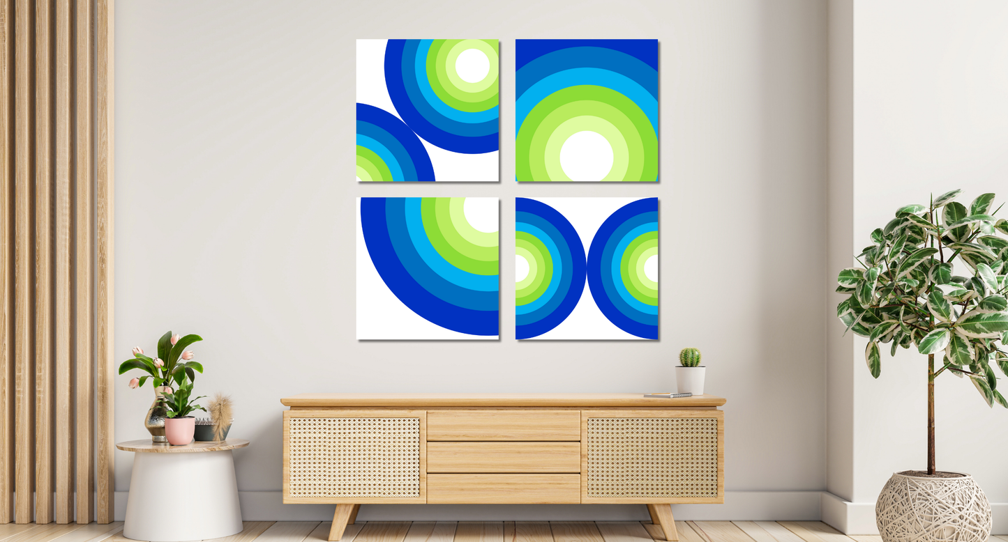 Modern Framed Geometric Canvas Art | Bold Color Meets Clean Framing