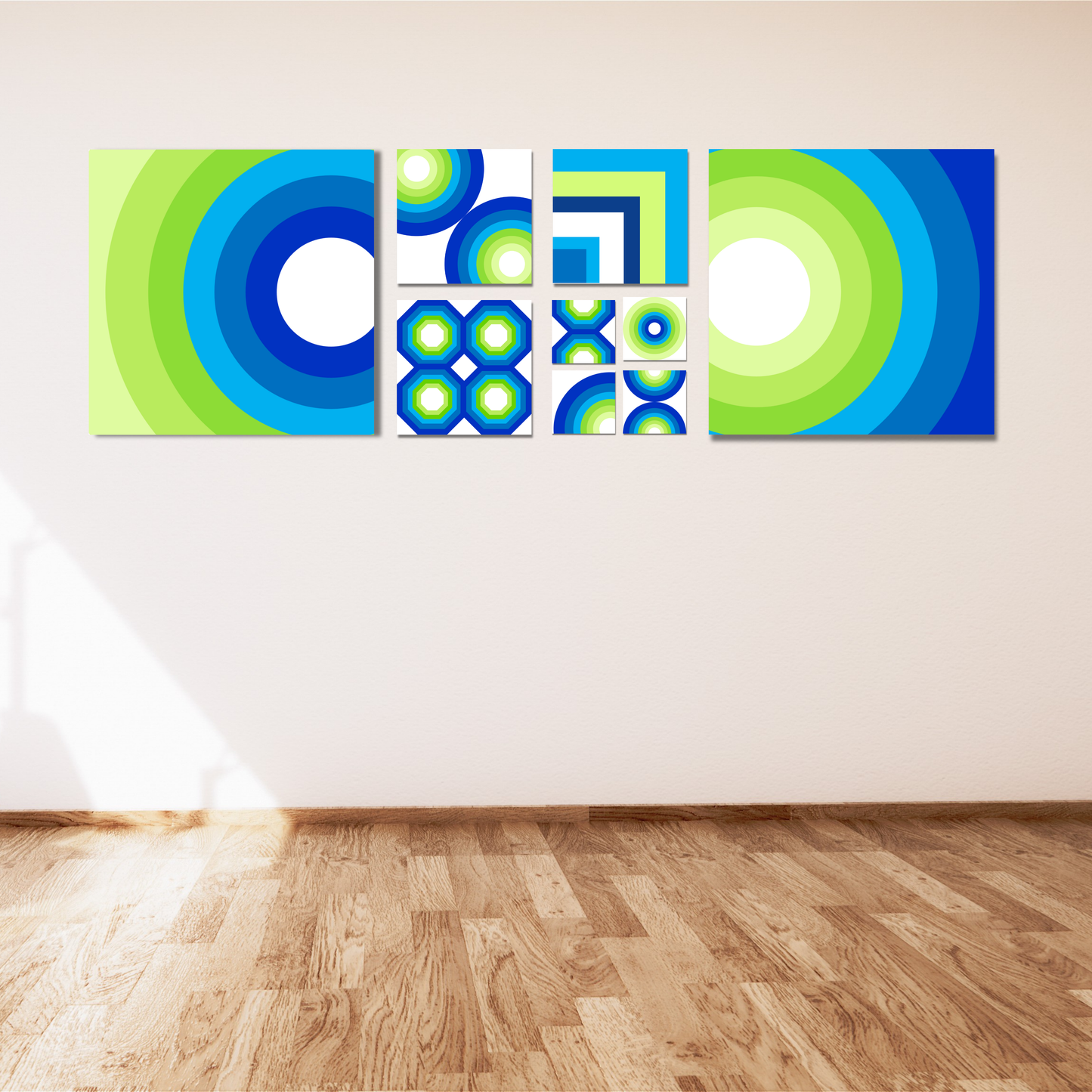 Modern Framed Geometric Canvas Art | Bold Color Meets Clean Framing