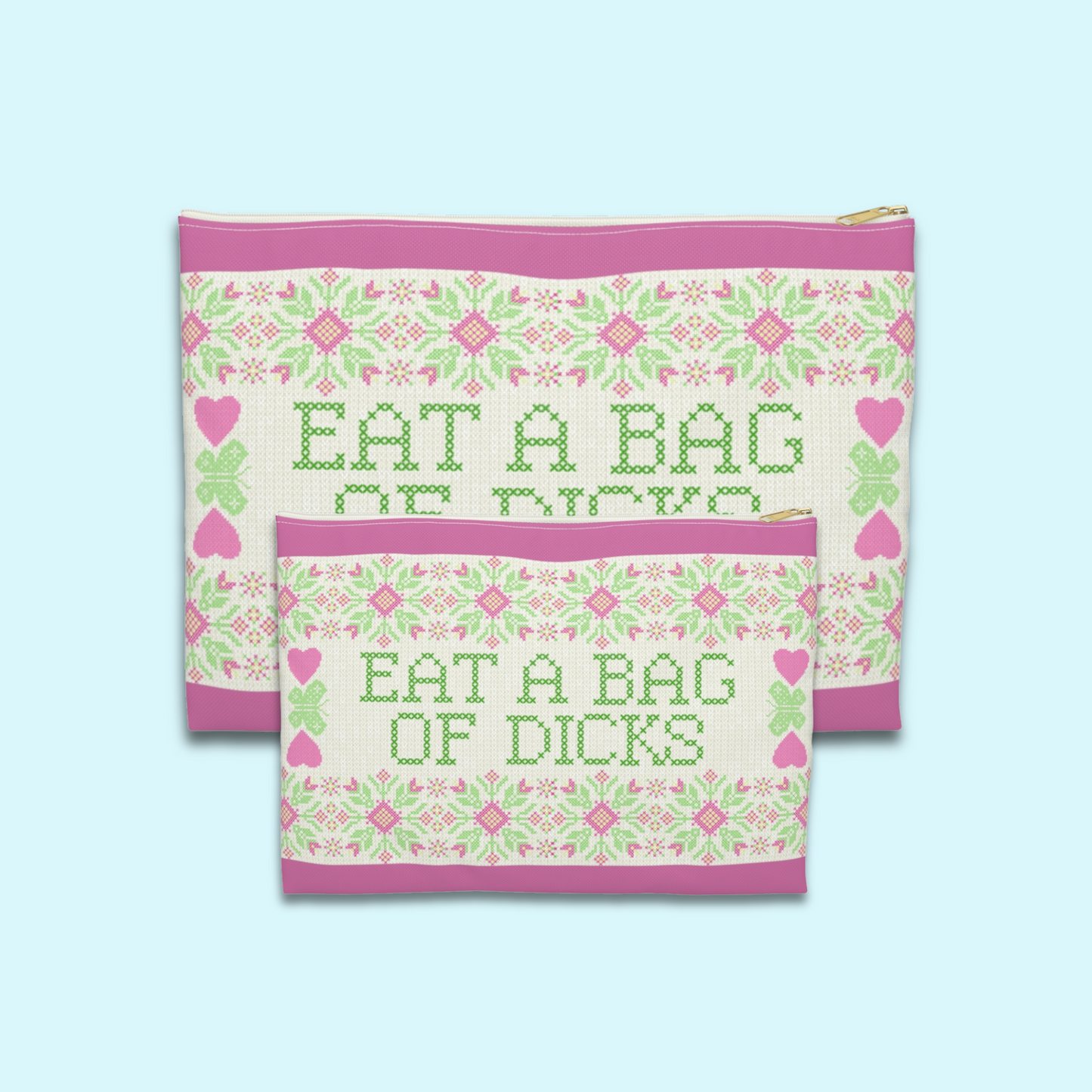 Eat a Bag of Dicks - Flat Accessory Pouch | Personal Style, Funny, and Everyday Function