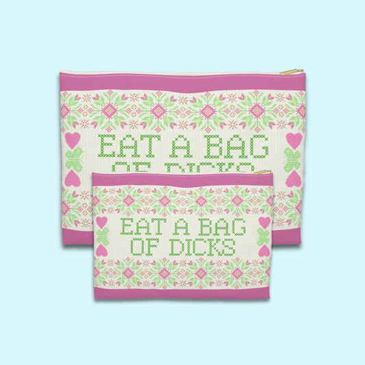 Eat a Bag of Dicks - Flat Accessory Pouch | Personal Style, Funny, and Everyday Function